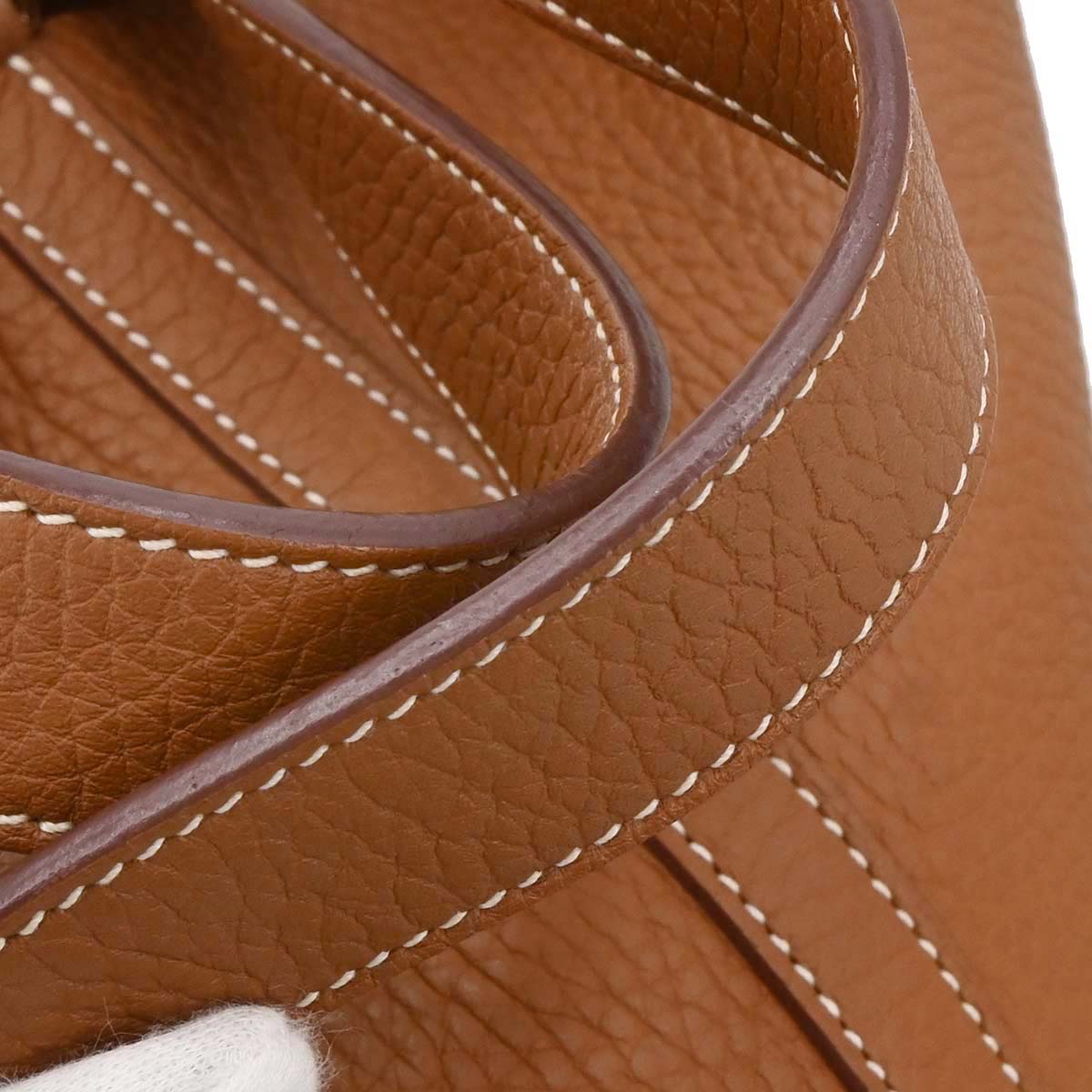 Hermes Gold Taurillon Clemence Picotin Lock 18 PM Handbag