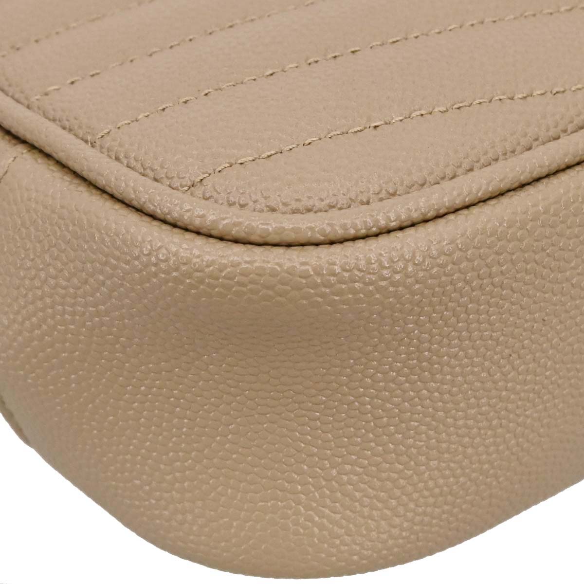 Saint Laurent Beige Leather Lou Crossbody Bag