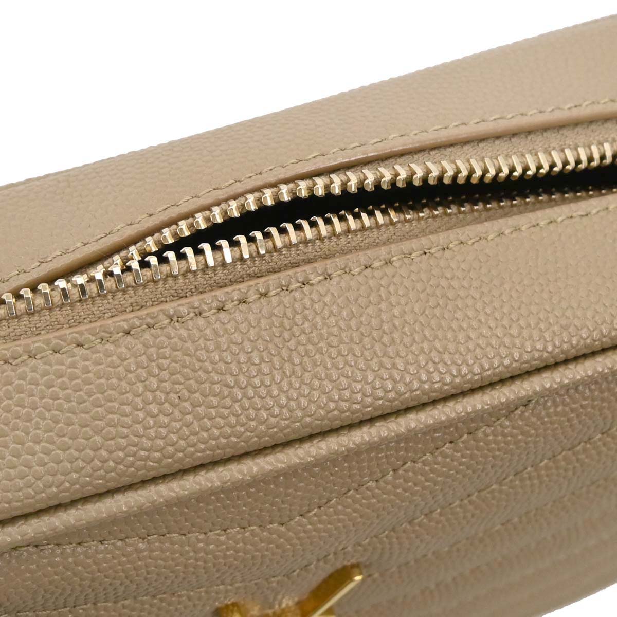 Saint Laurent Beige Leather Lou Crossbody Bag