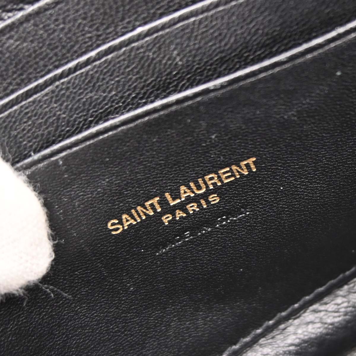 Saint Laurent Beige Leather Lou Crossbody Bag