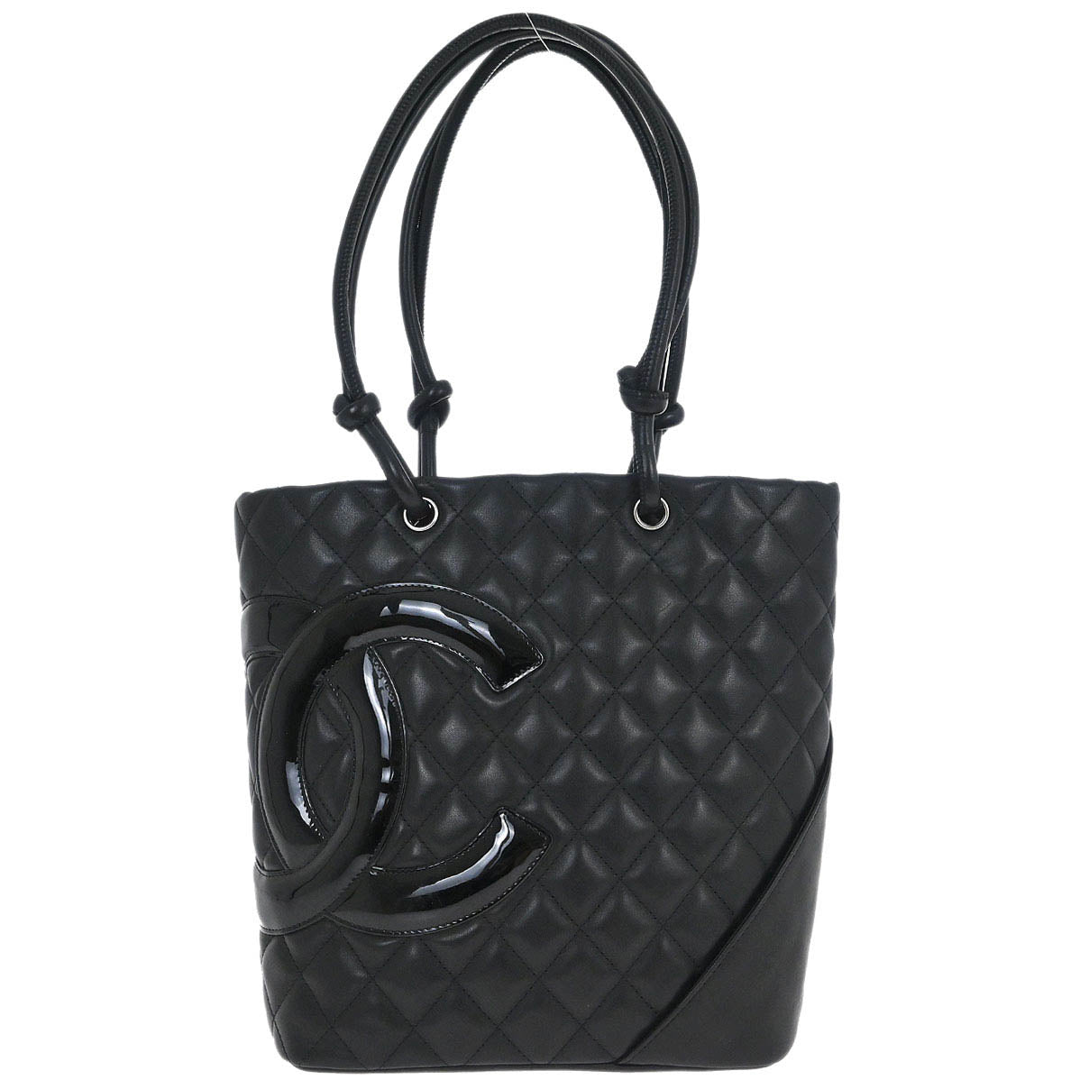 Chanel Black Calfskin Cambon Ligne Tote Handbag