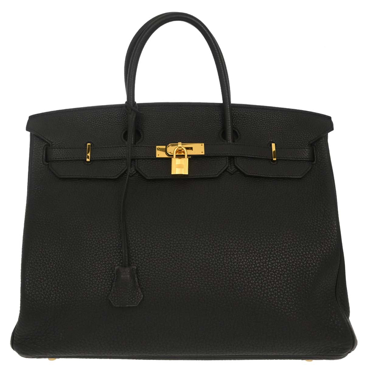 Hermes Black Taurillon Clemence Birkin 40 Handbag