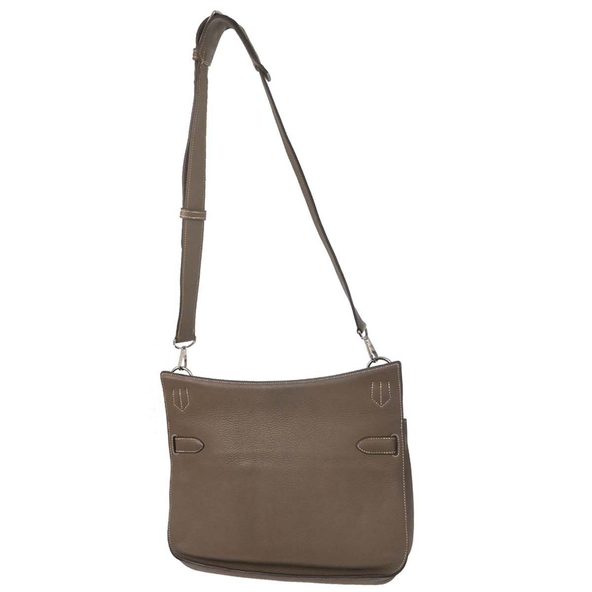 Hermes Etoupe Taurillon Clemence Jypsiere 34 Shoulder Bag