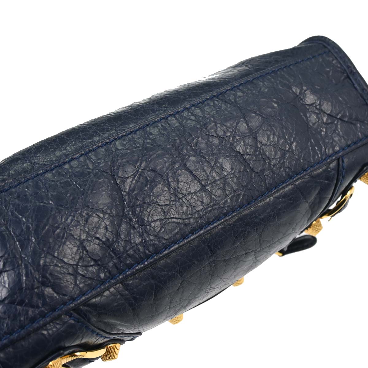 Balenciaga Navy Lambskin The City Mini 2way Shoulder Handbag
