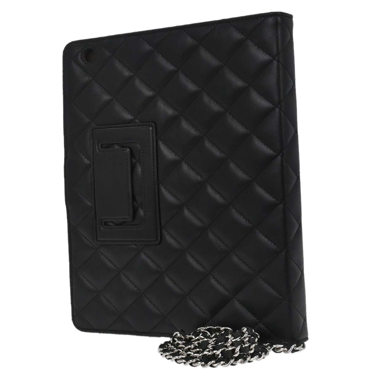 Chanel Black Lambskin Tablet Case Shoulder Bag