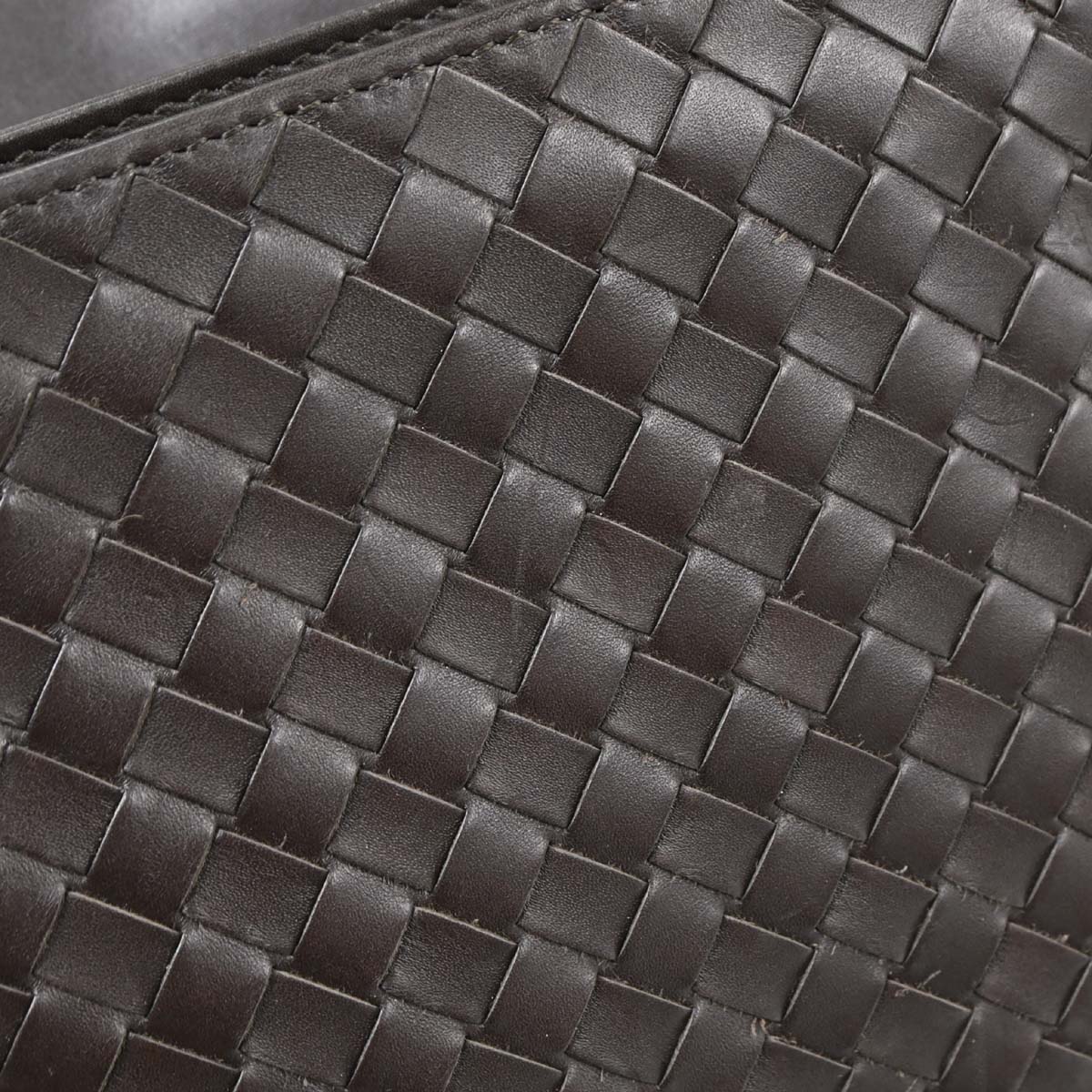 Bottega Veneta Brown Calfskin Intrecciato Briefcase Handbag