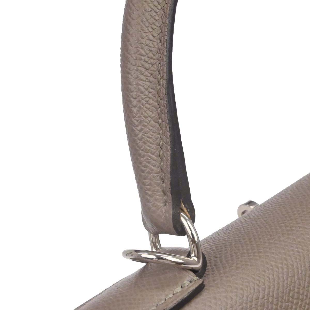 Hermes Gris Asphalt Epsom Kelly 28 Sellier 2way Shoulder Handbag