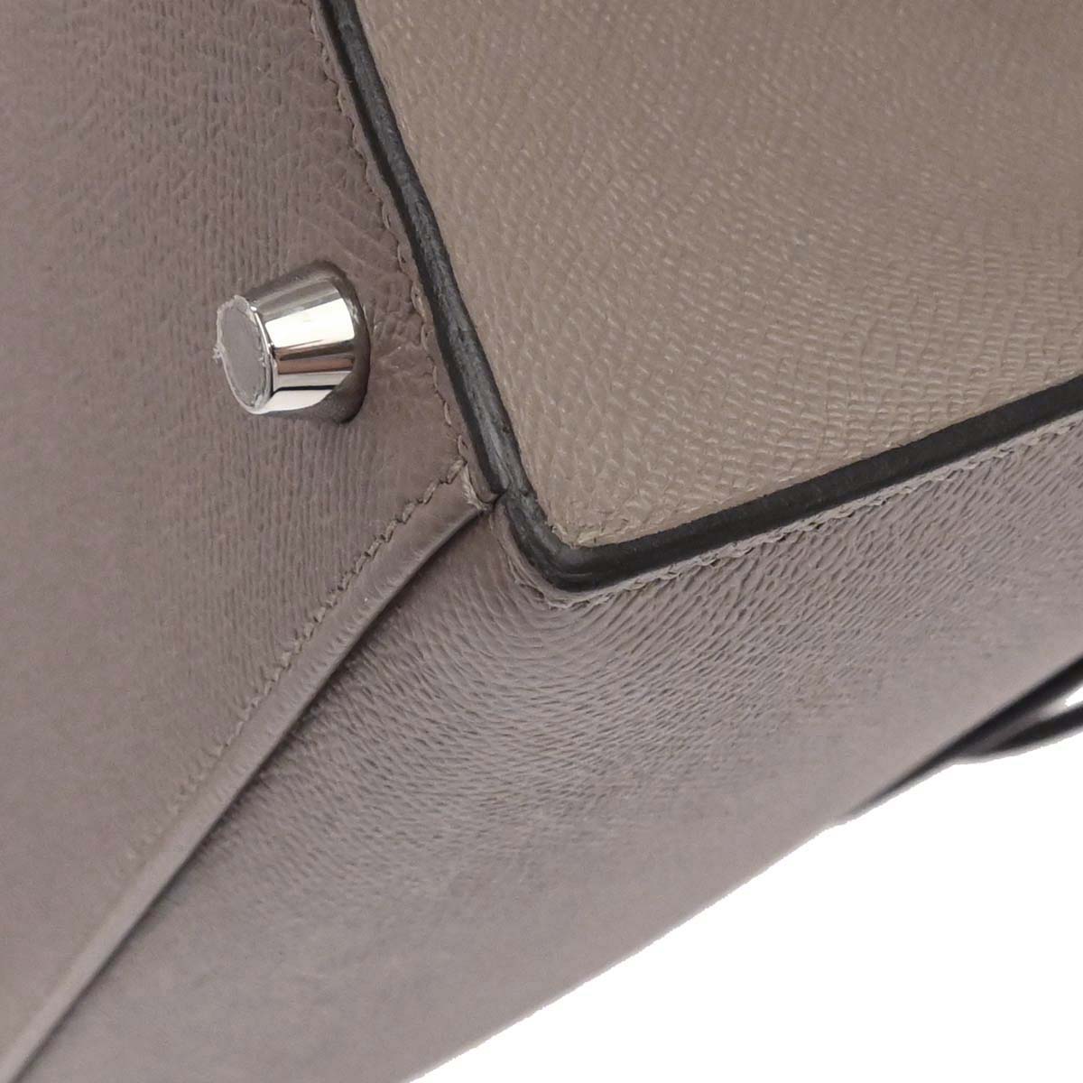 Hermes Gris Asphalt Epsom Kelly 28 Sellier 2way Shoulder Handbag