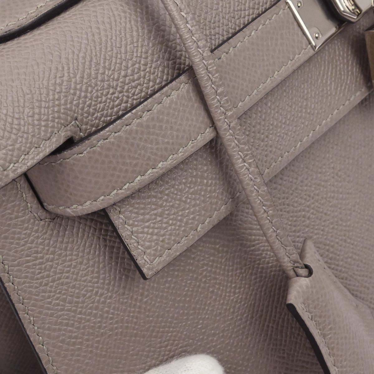 Hermes Gris Asphalt Epsom Kelly 28 Sellier 2way Shoulder Handbag