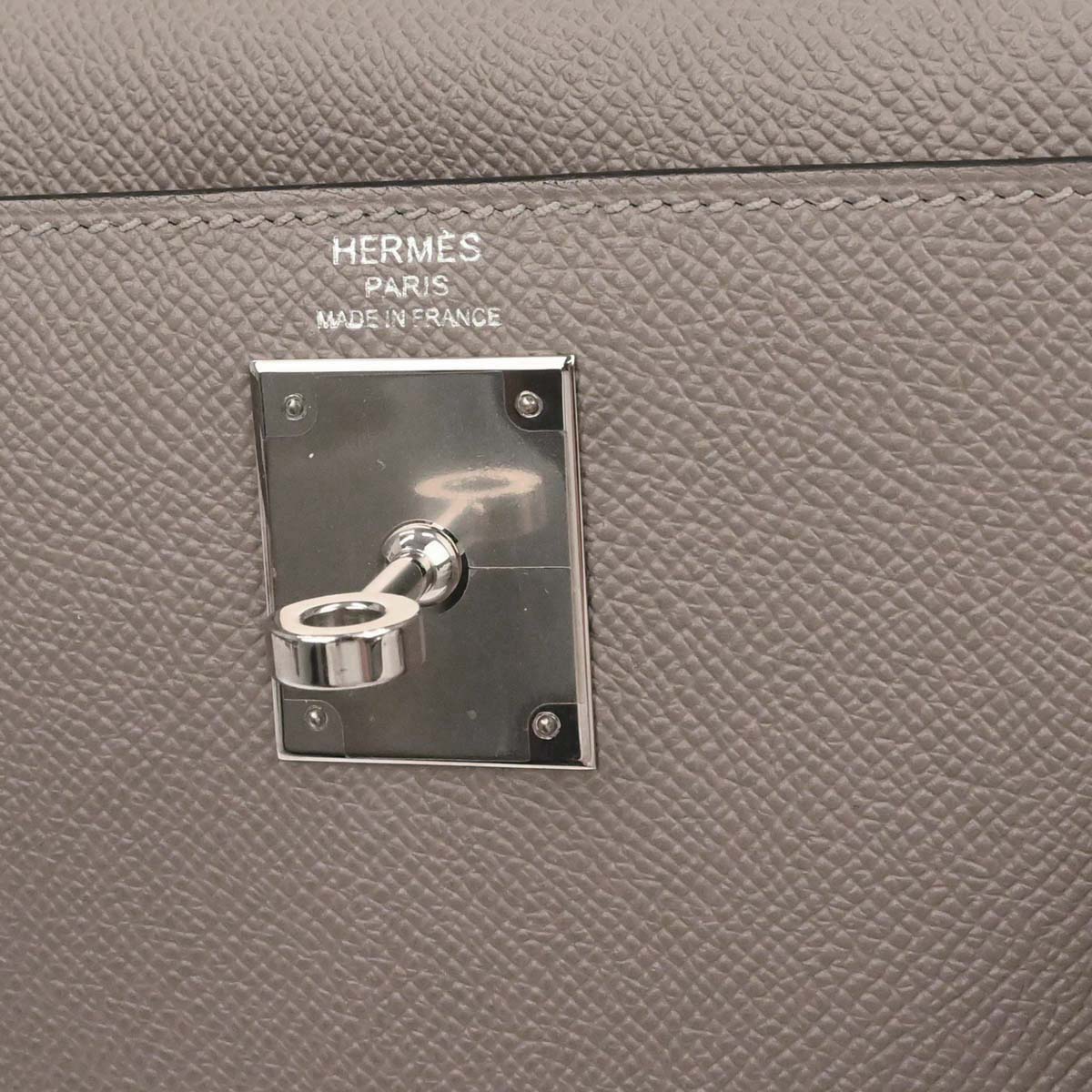Hermes Gris Asphalt Epsom Kelly 28 Sellier 2way Shoulder Handbag