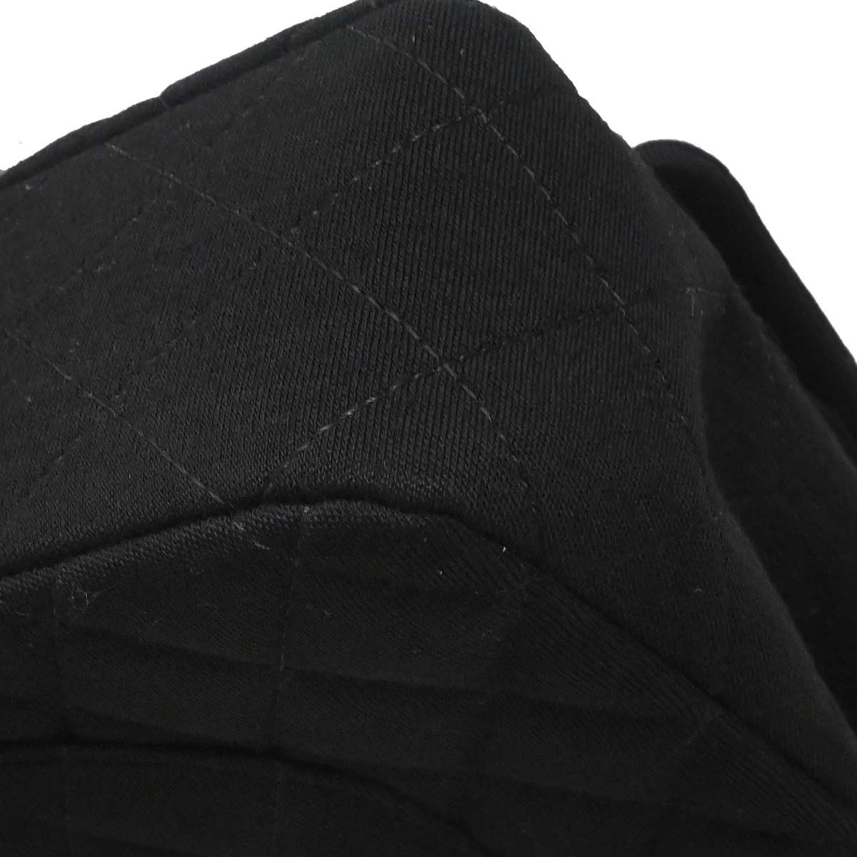 Chanel Black Cotton Medium Classic Double Flap Shoulder Bag