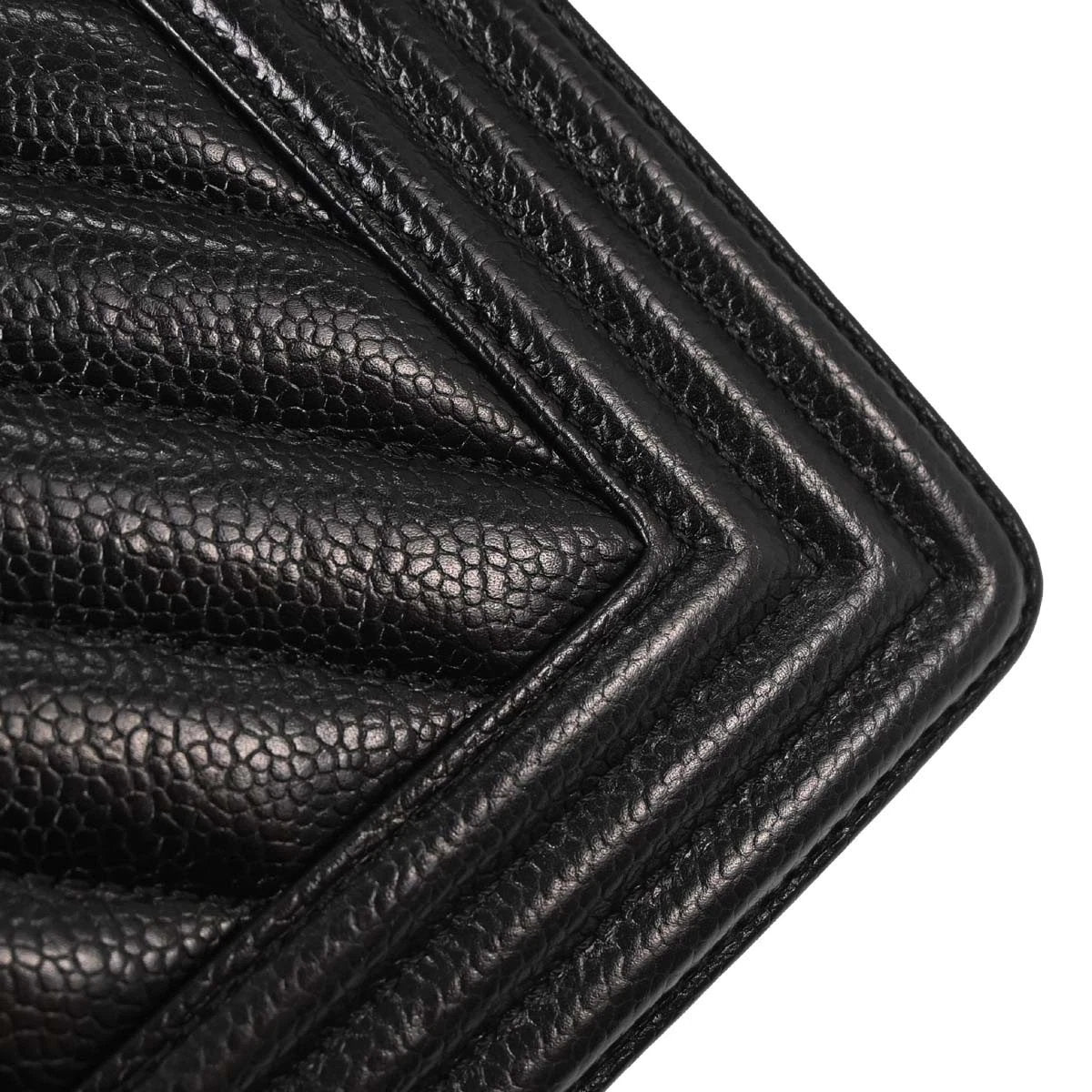 Boy Chanel Black Caviar Chevron Medium Shoulder Bag