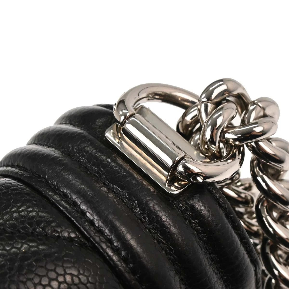 Boy Chanel Black Caviar Chevron Medium Shoulder Bag