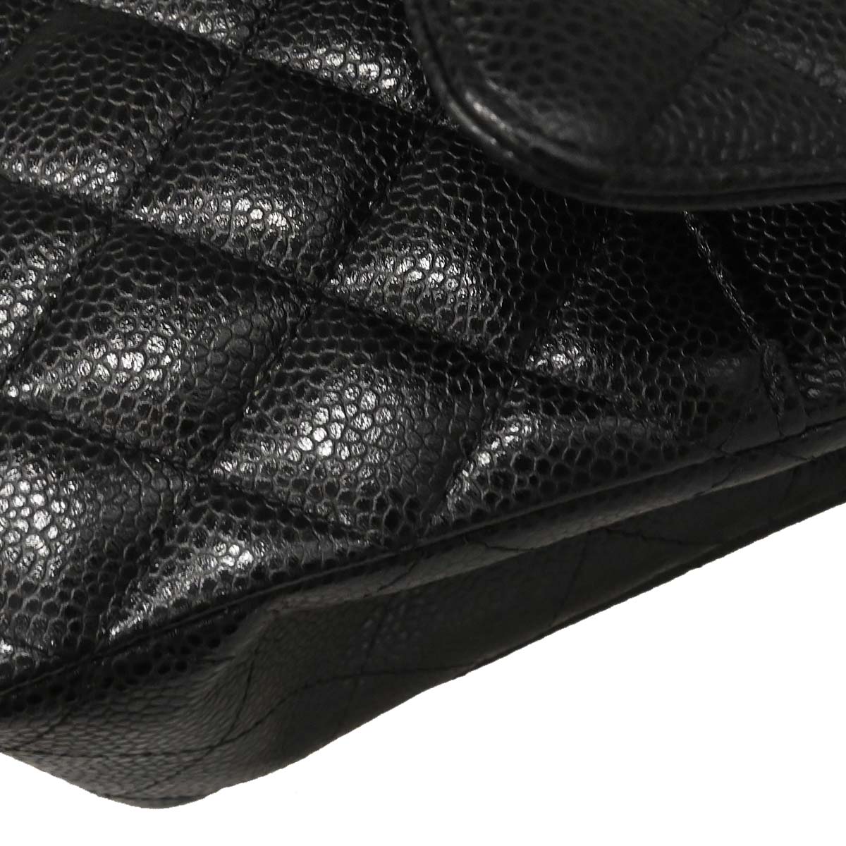 Chanel Black Caviar Medium Classic Double Flap Shoulder Bag