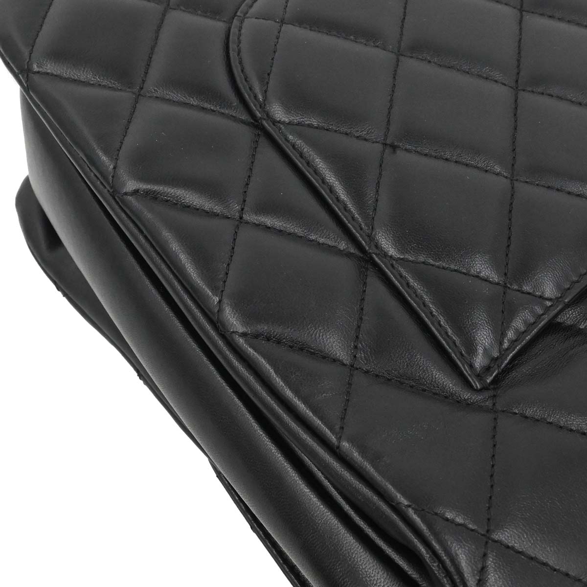 Chanel Black Lambskin Top Handle 2way Shoulder Handbag