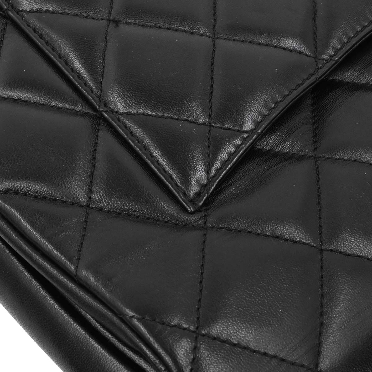 Chanel Black Lambskin Top Handle 2way Shoulder Handbag