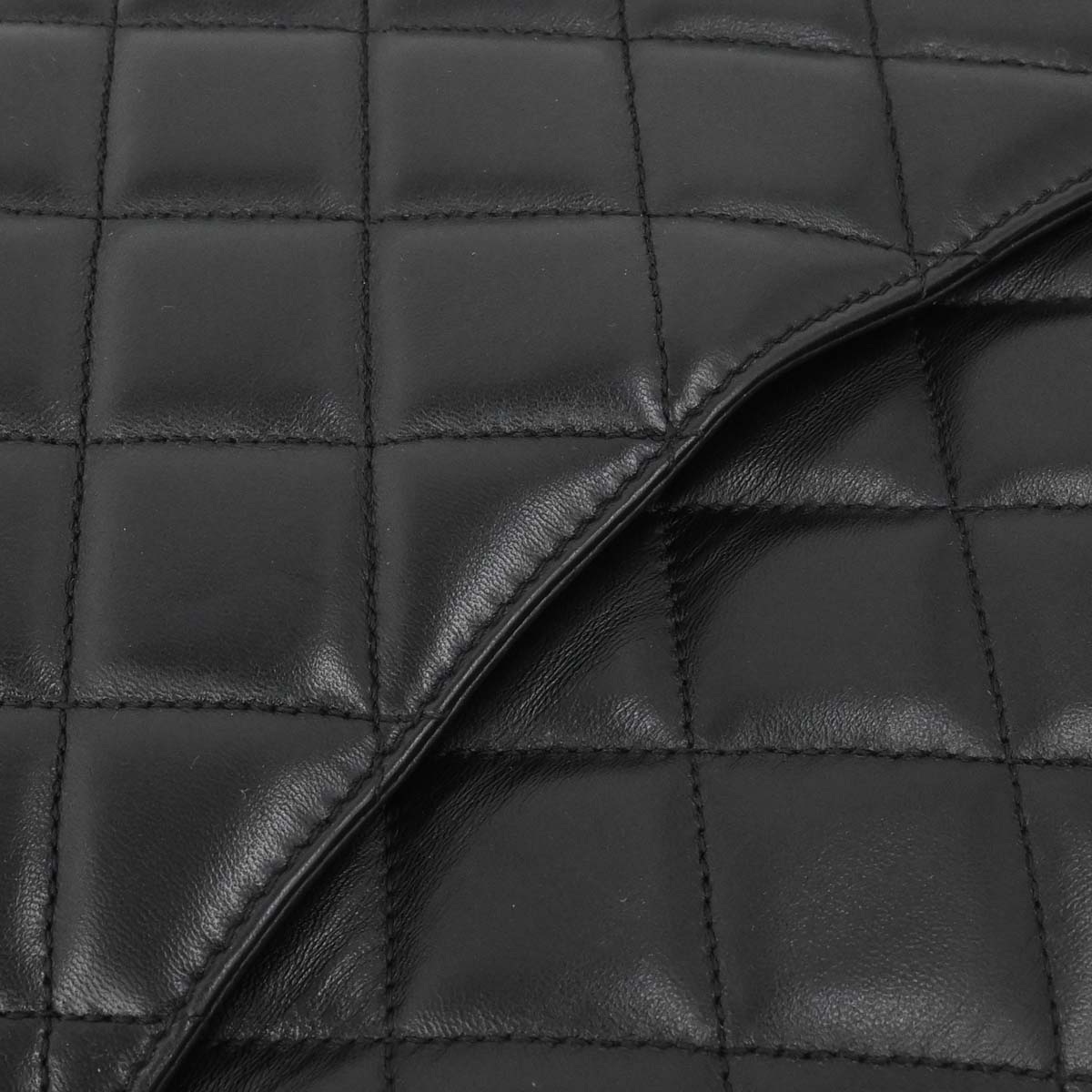 Chanel Black Lambskin Top Handle 2way Shoulder Handbag