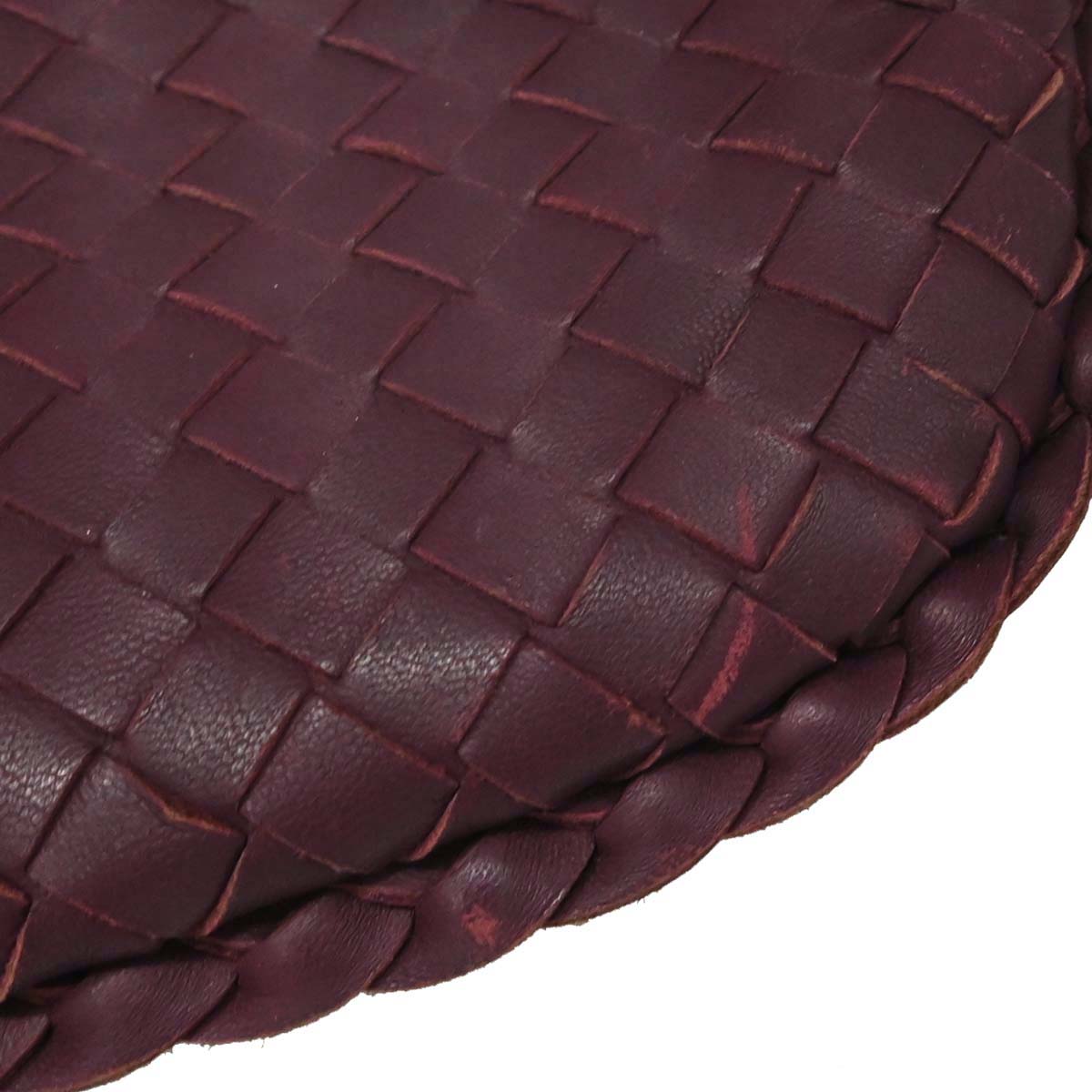 Bottega Veneta Purple Lambskin Intrecciato Hobo Handbag