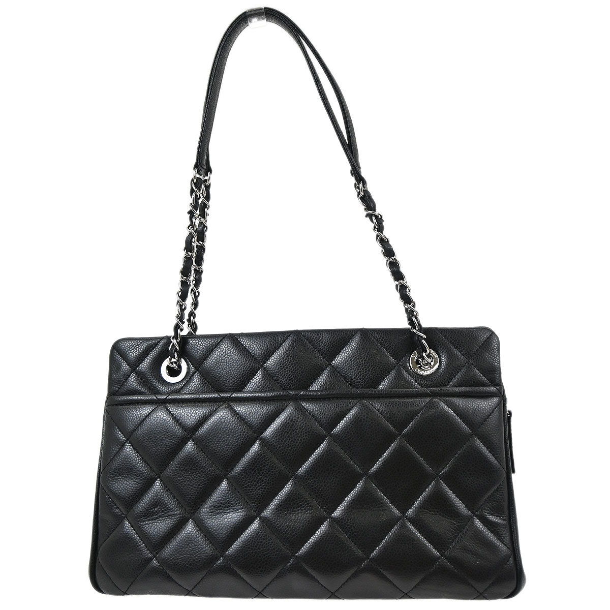 Chanel Black Caviar Skin Timeless CC Chain Tote Bag