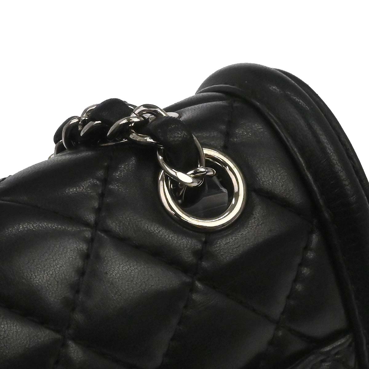 Chanel Black Lambskin Geometric Flap Shoulder Bag