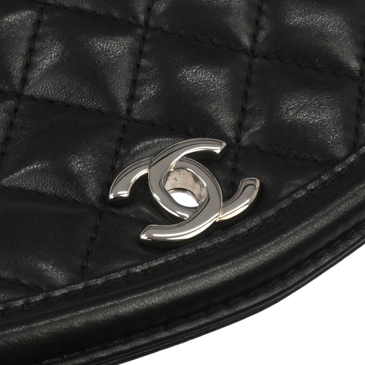 Chanel Black Lambskin Geometric Flap Shoulder Bag