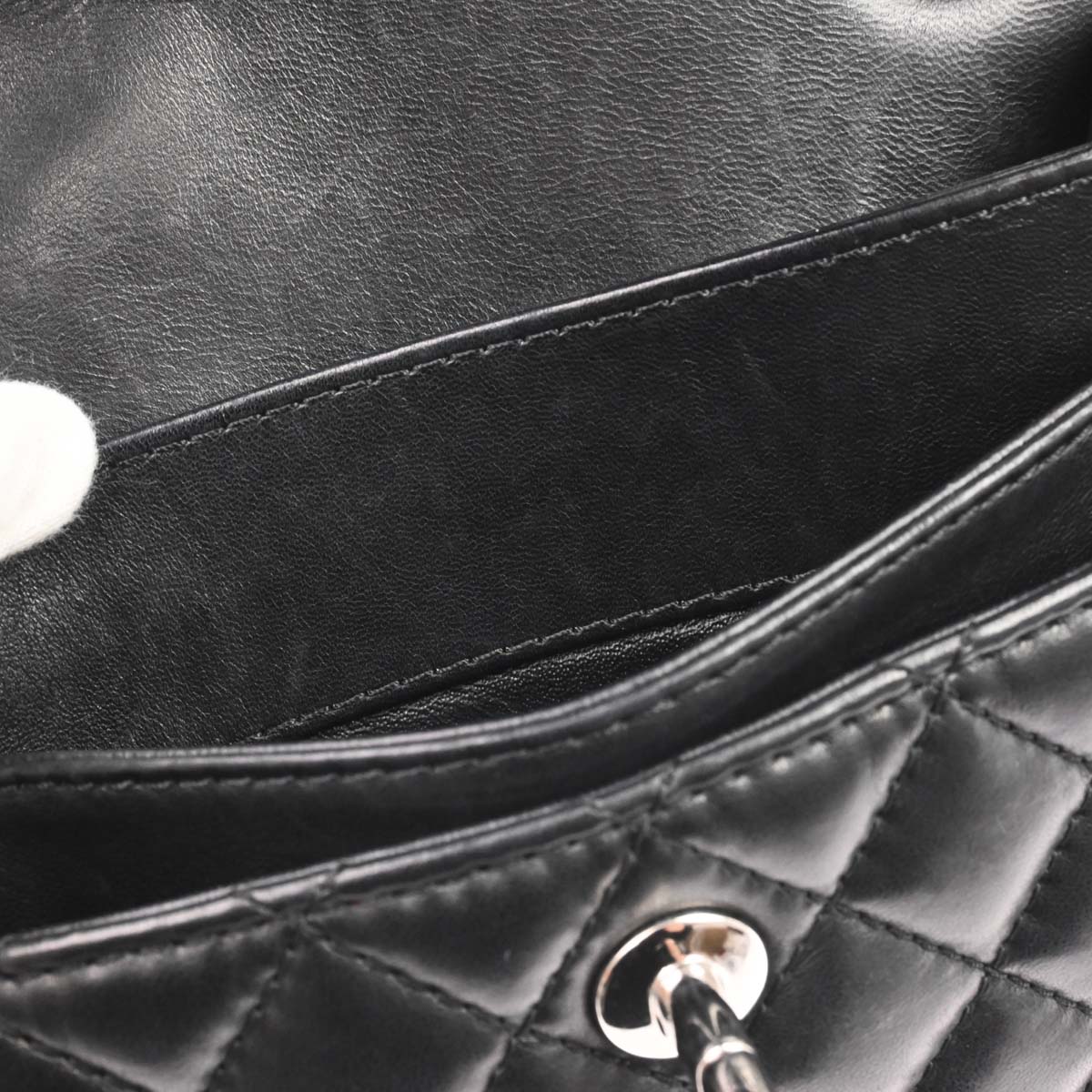 Chanel Black Lambskin Geometric Flap Shoulder Bag