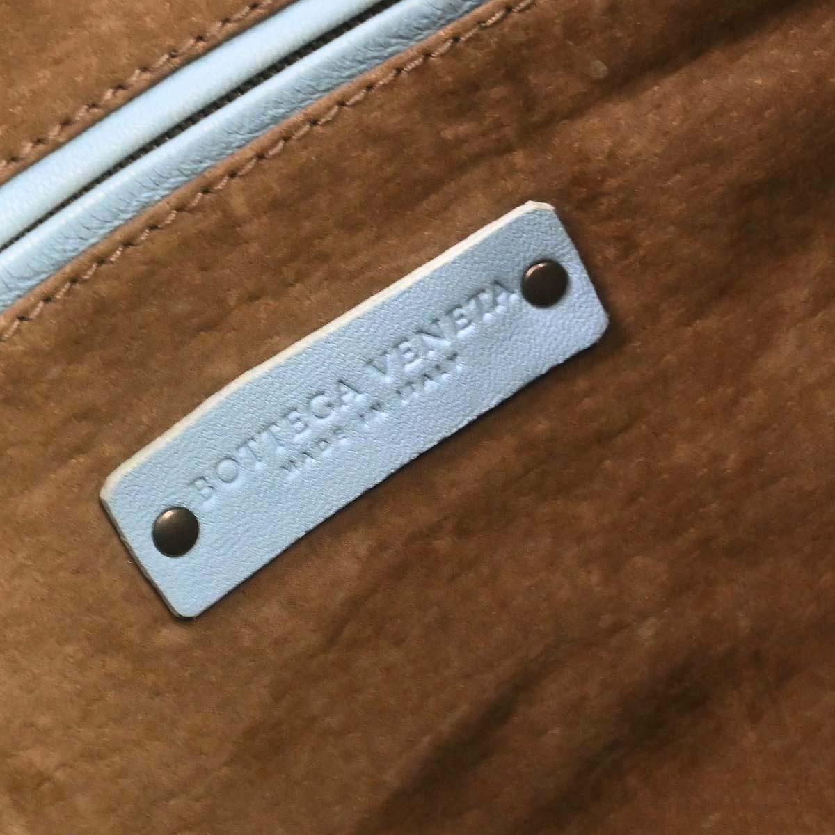 Bottega Veneta Light Blue Lambskin Intrecciato Hobo Handbag