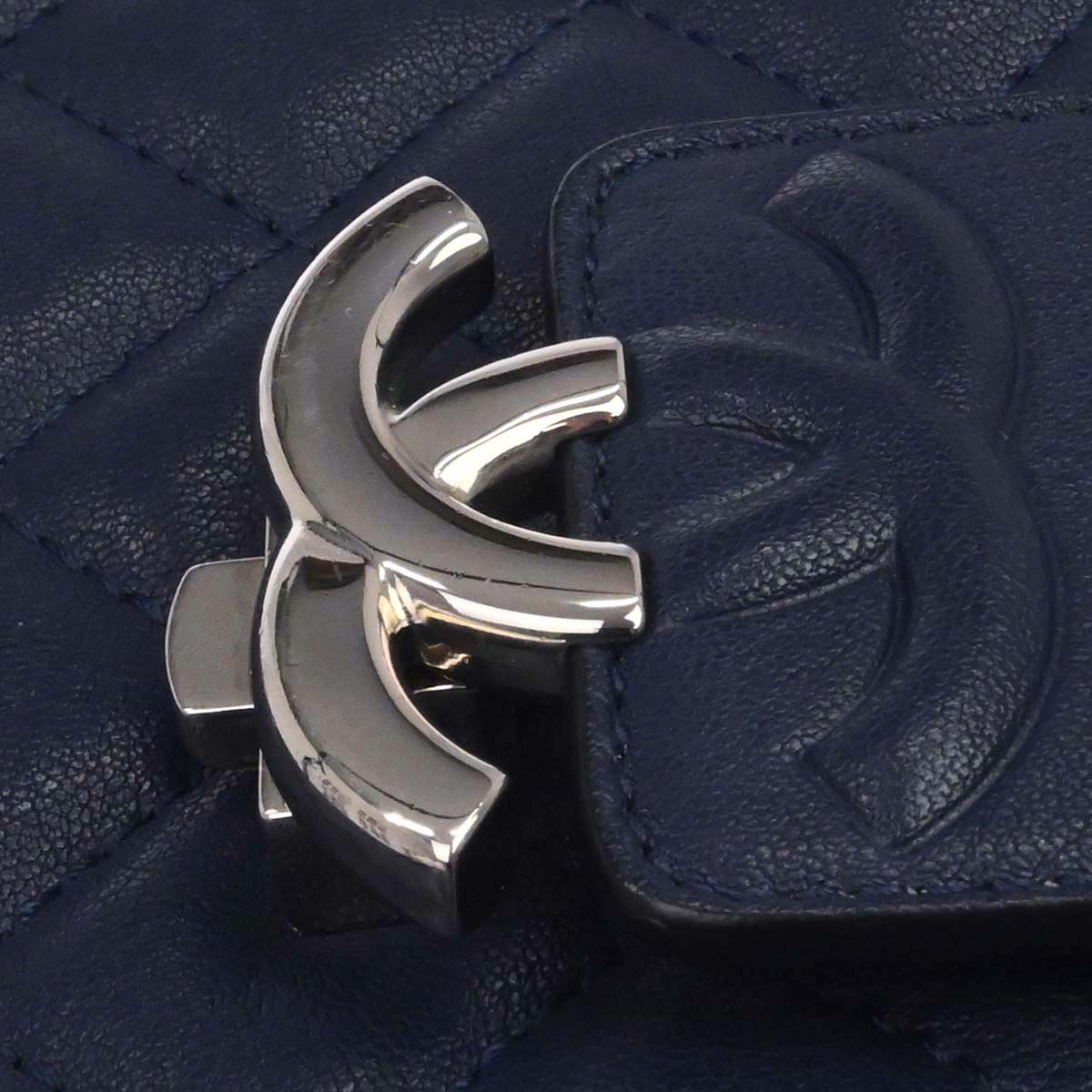 Chanel Navy Lambskin CC Mini Box Camera Bag Shoulder Bag