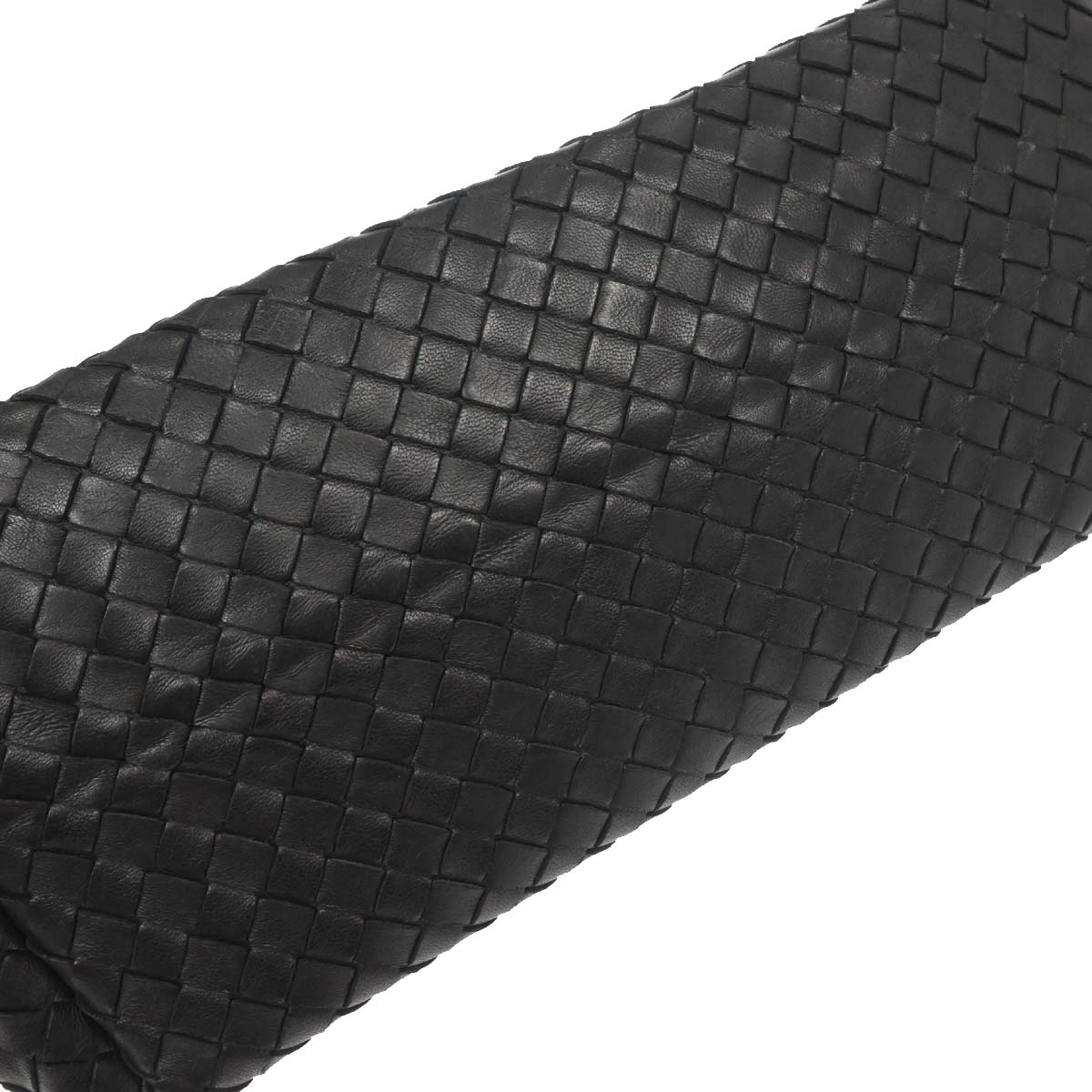 Bottega Veneta Black Lambskin Intrecciato Handbag