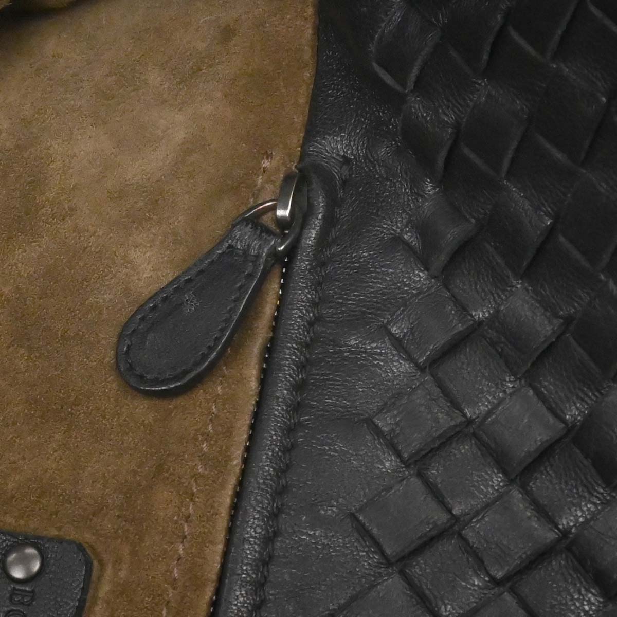 Bottega Veneta Black Lambskin Intrecciato Handbag