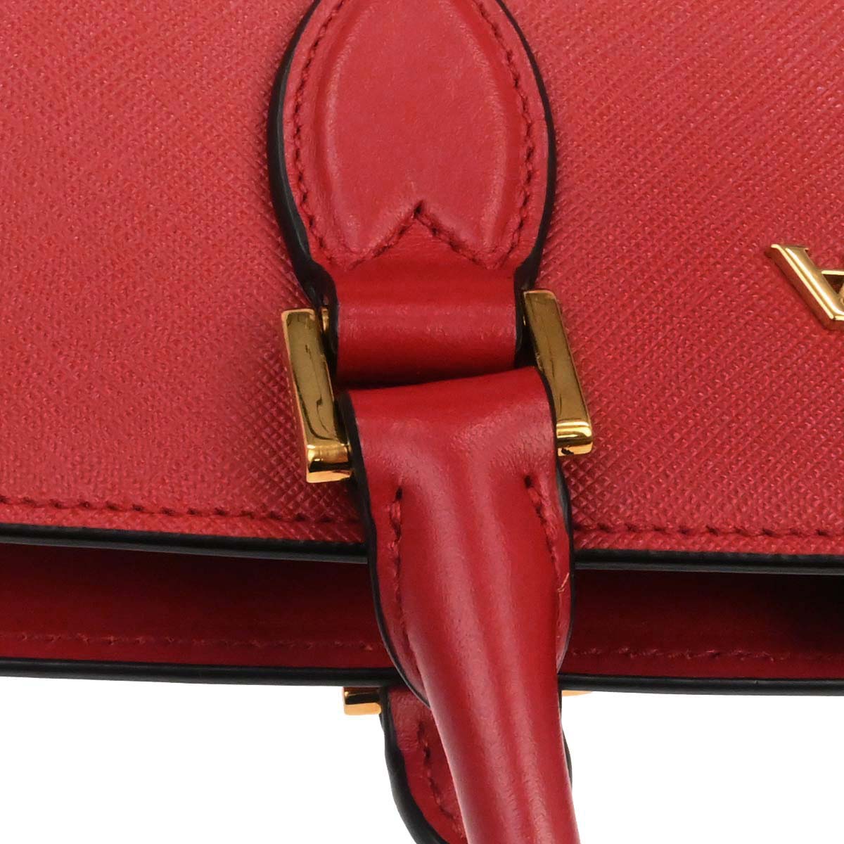 Prada Red Leather 2way Shoulder Tote Handbag