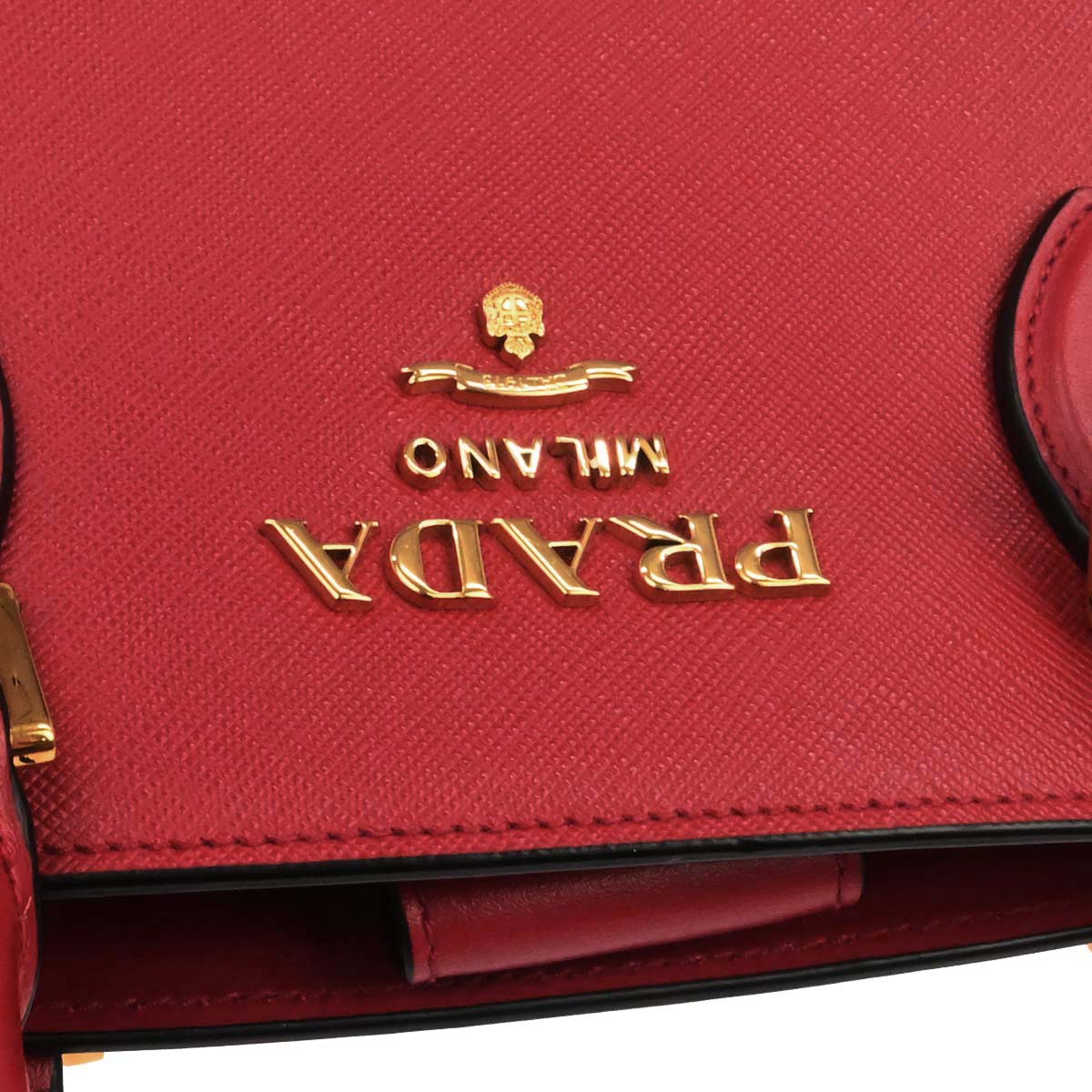 Prada Red Leather 2way Shoulder Tote Handbag
