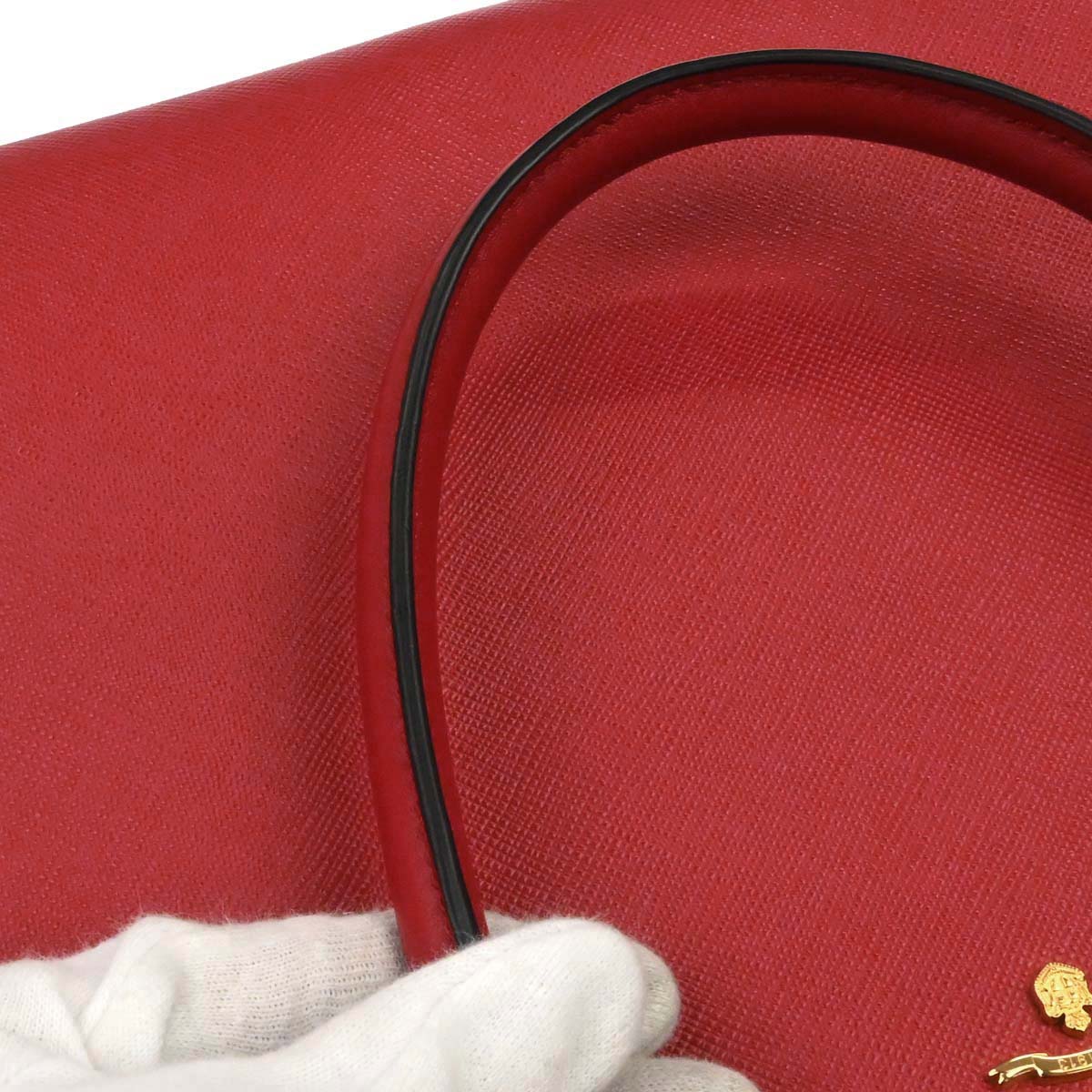 Prada Red Leather 2way Shoulder Tote Handbag