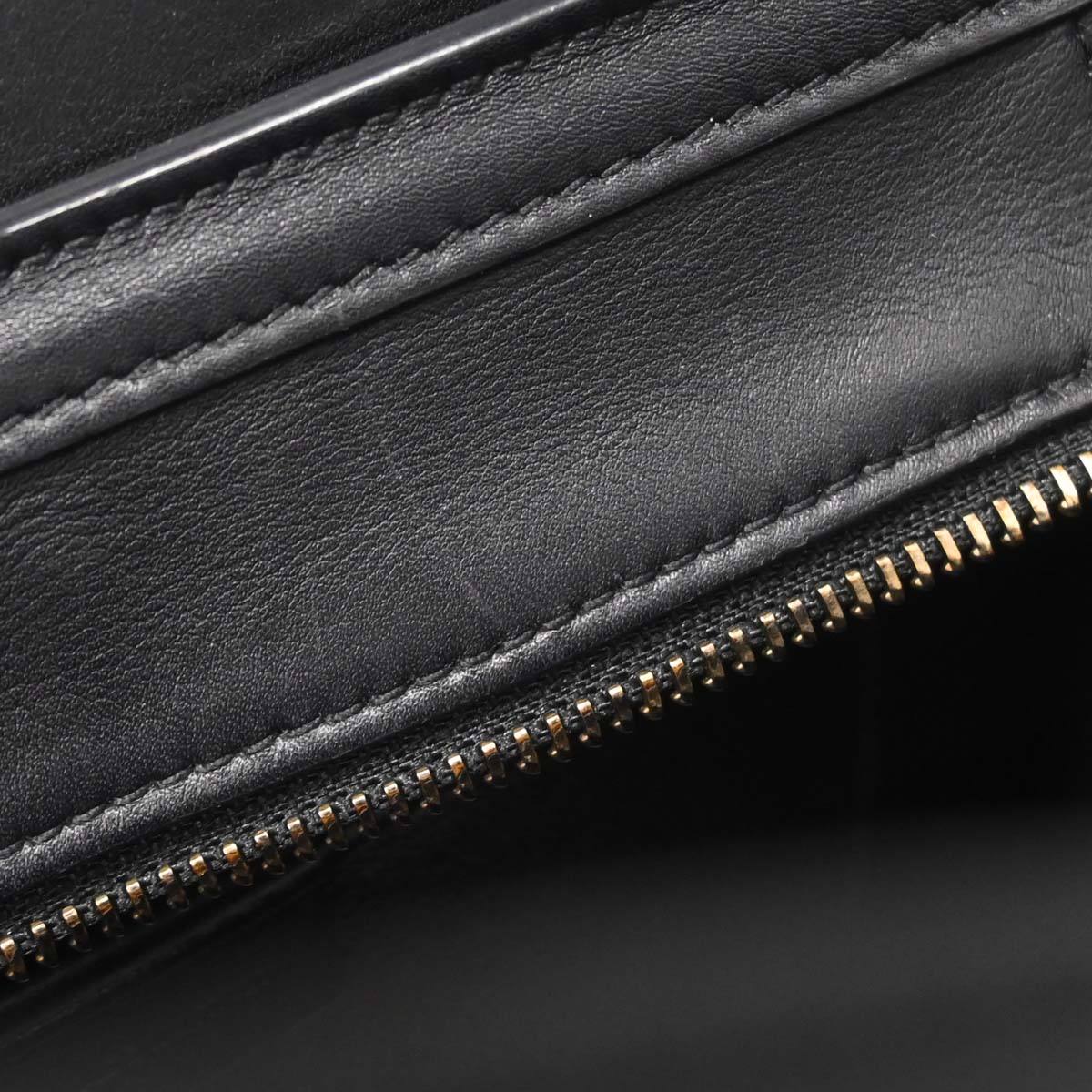 Celine Black Leather Nano Luggage 2way Shoulder Tote Bag