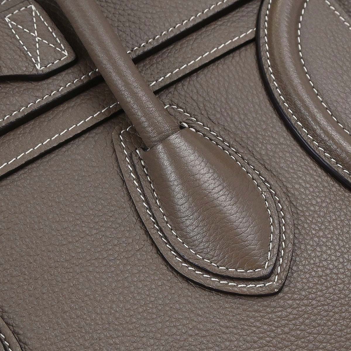 Celine Brown Luggage Micro Tote Handbag