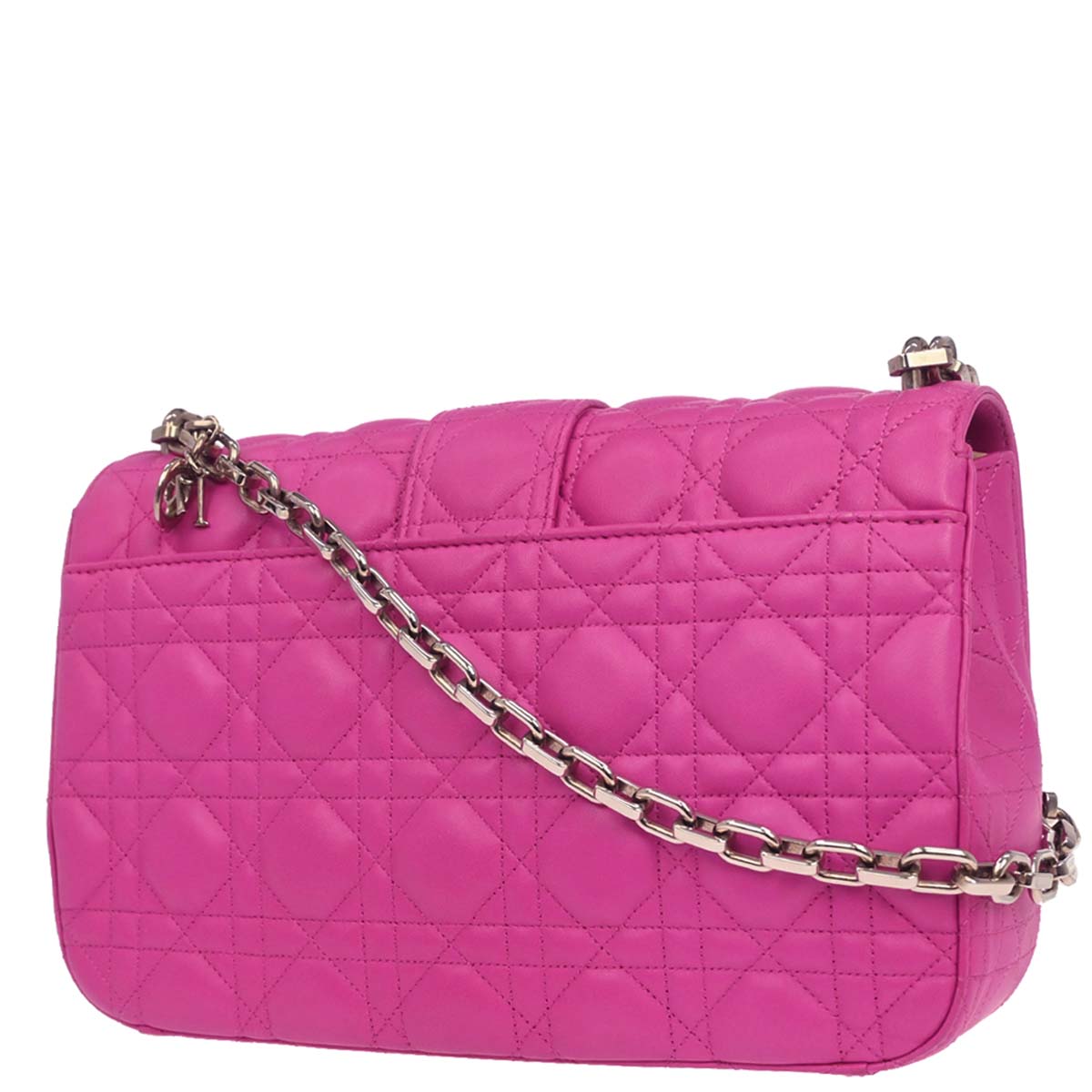 Christian Dior Pink Lambskin Cannage Miss Dior Shoulder Bag
