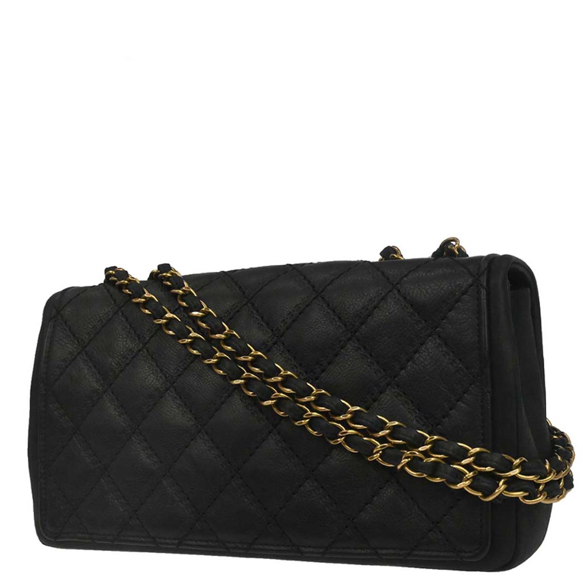 Chanel Black Calfskin Shoulder Bag