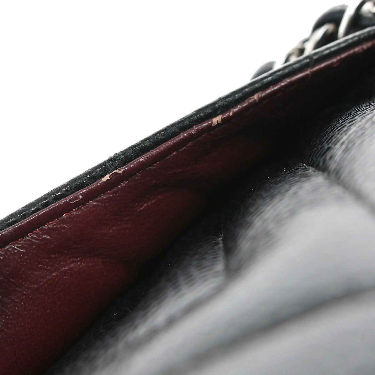 Chanel Black Caviar Skin Chevron Medium Classic Double Flap Shoulder Bag