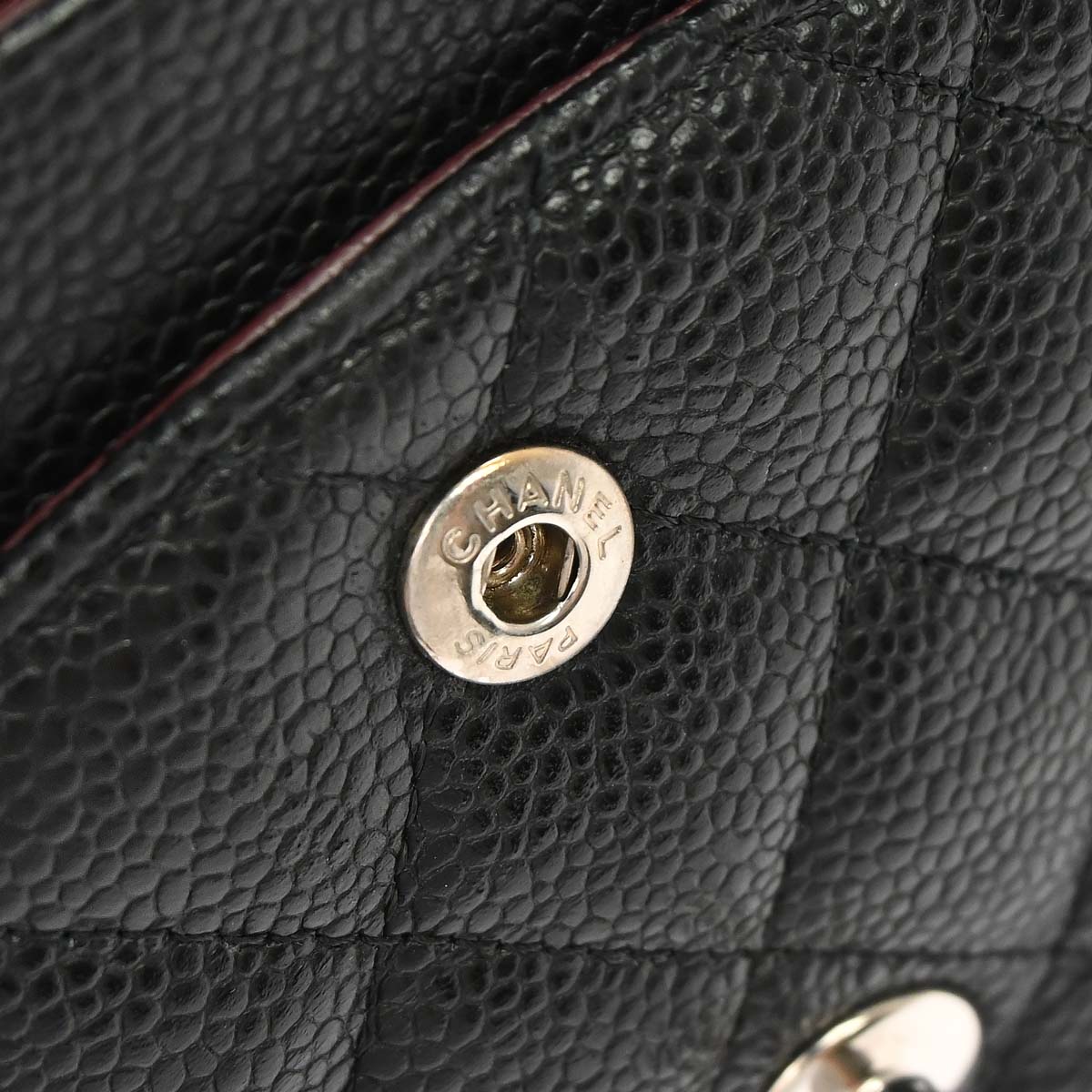 Chanel Black Caviar Skin Medium Classic Double Flap Shoulder Bag
