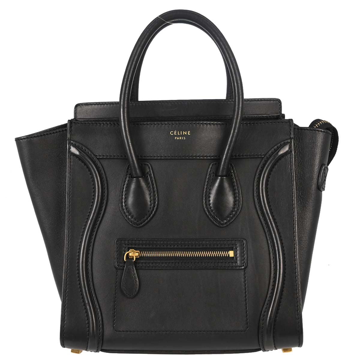 Celine Black Luggage Micro Tote Handbag