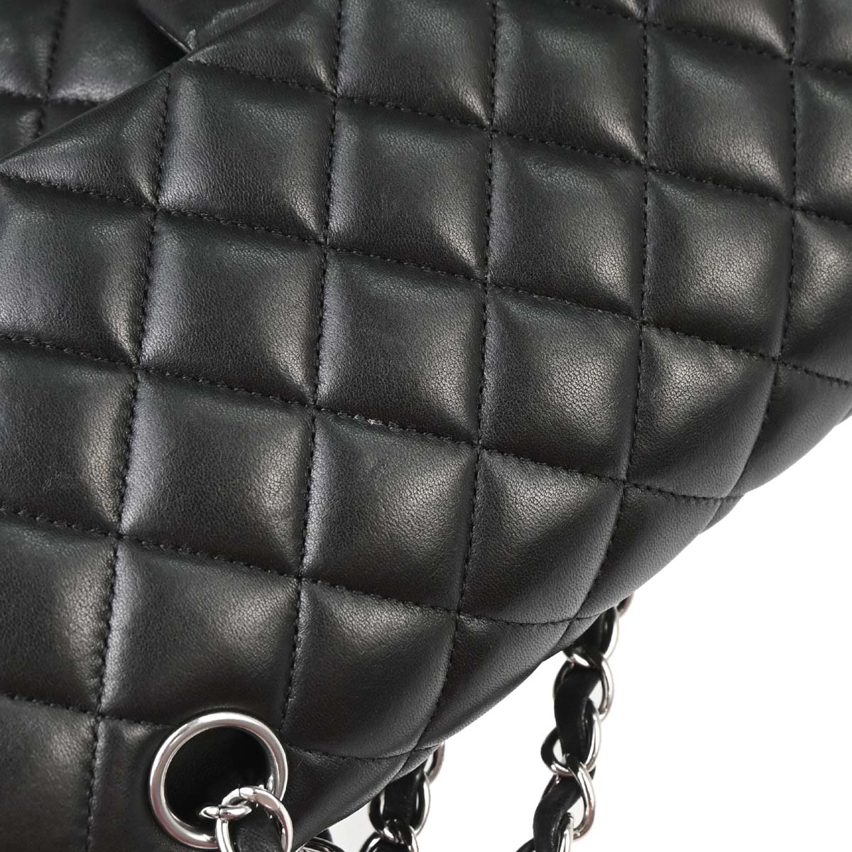 Chanel Black Lambskin Medium Classic Double Flap Shoulder Bag