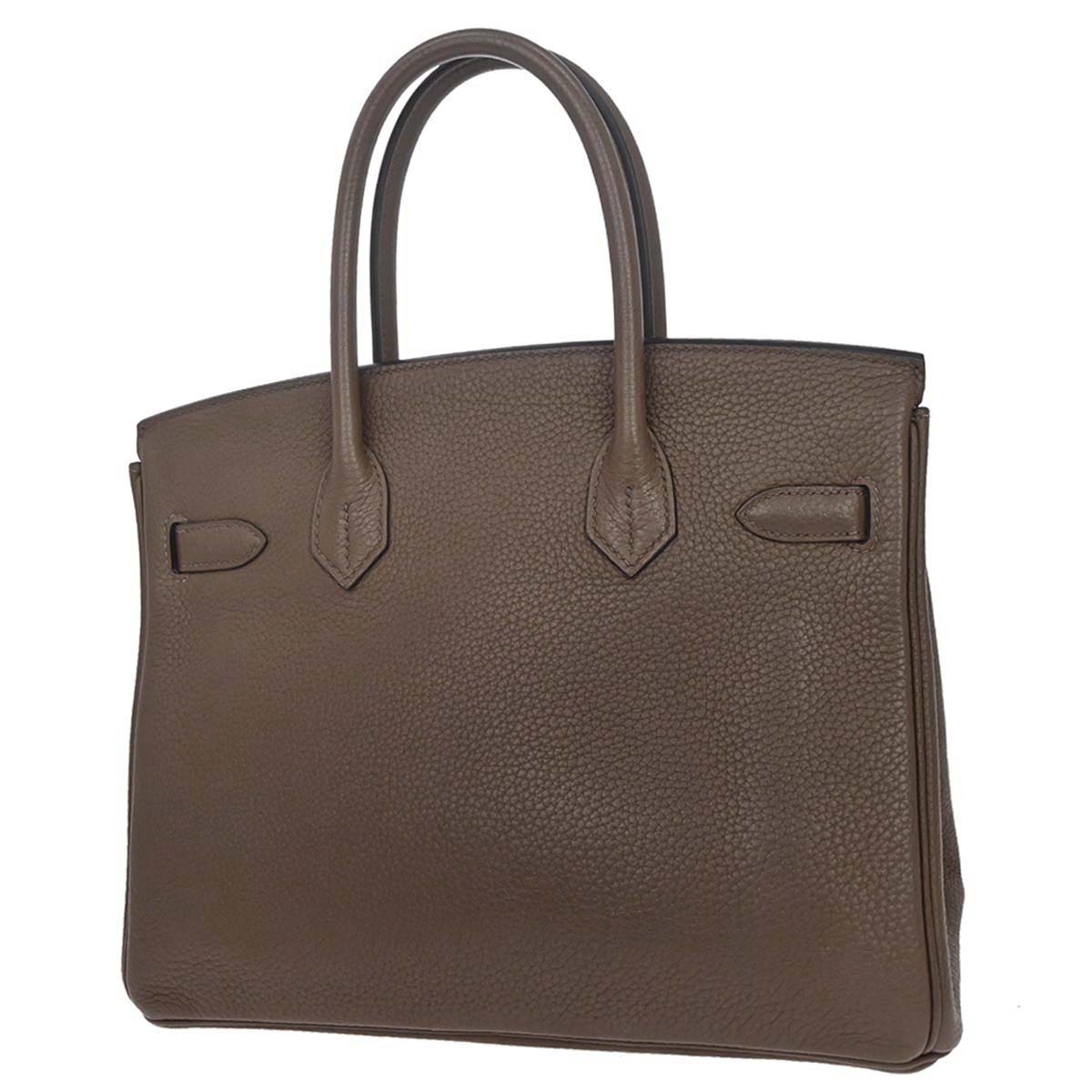 Hermes Taupe Gray Togo Birkin 30 Verso Handbag