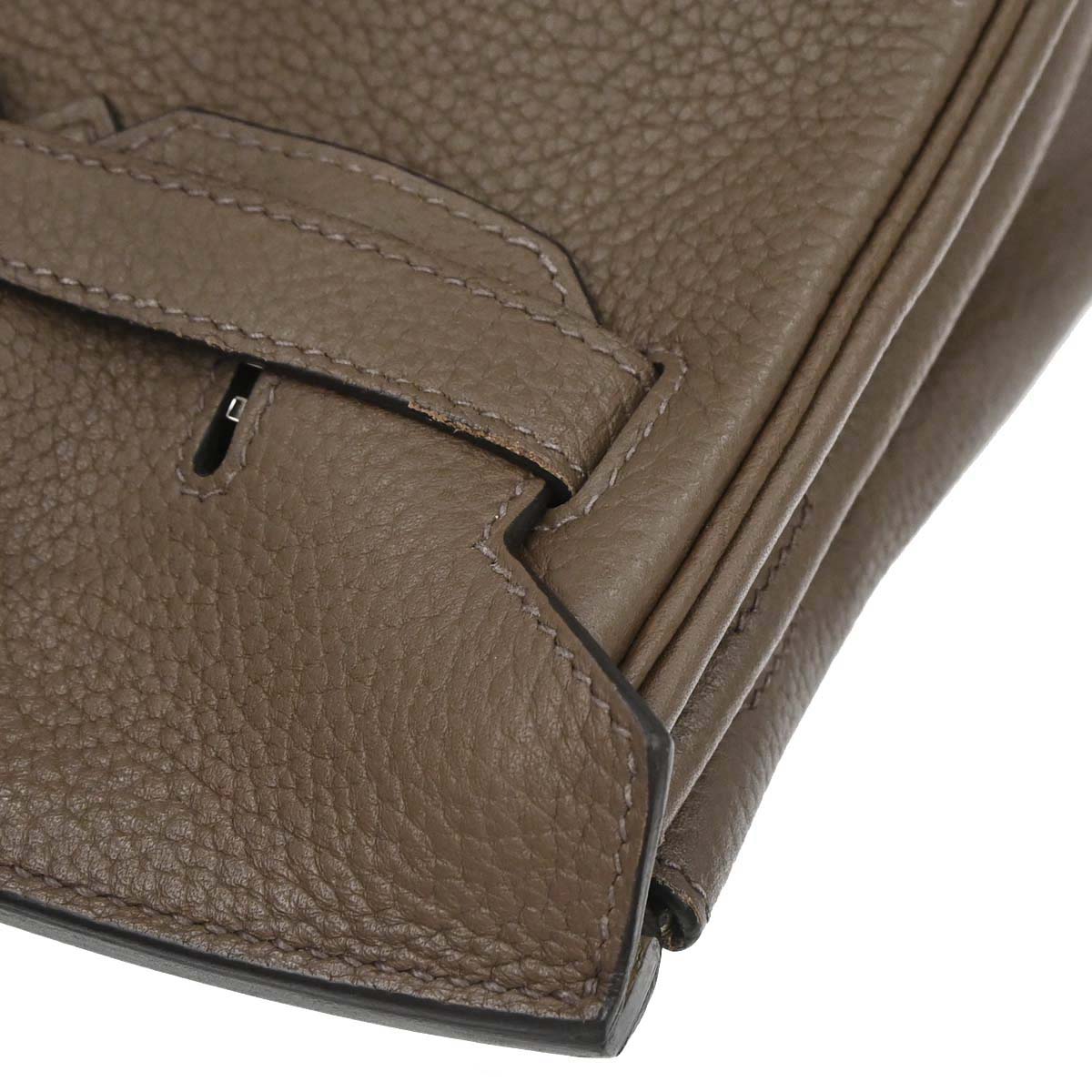 Hermes Taupe Gray Togo Birkin 30 Verso Handbag