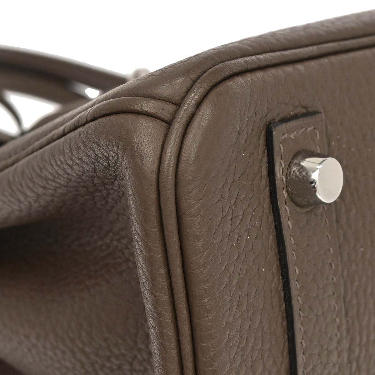 Hermes Taupe Gray Togo Birkin 30 Verso Handbag