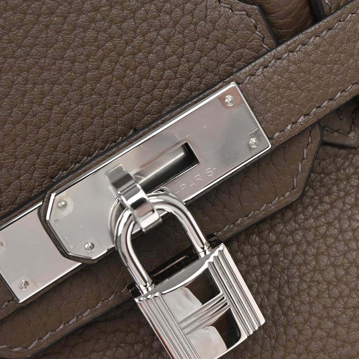 Hermes Taupe Gray Togo Birkin 30 Verso Handbag
