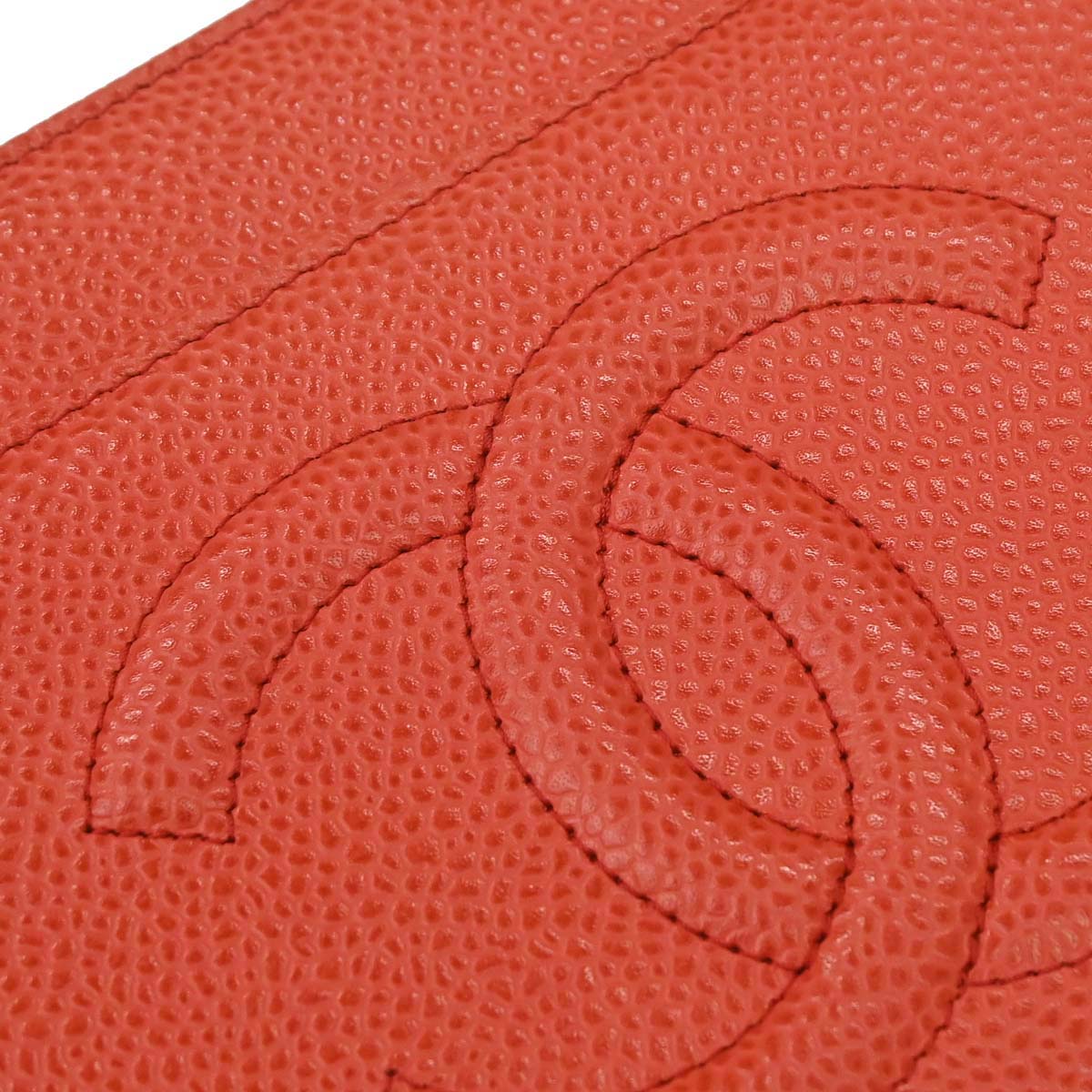 Chanel Red Caviar Skin Timeless WOC Wallet on Chain Shoulder Bag