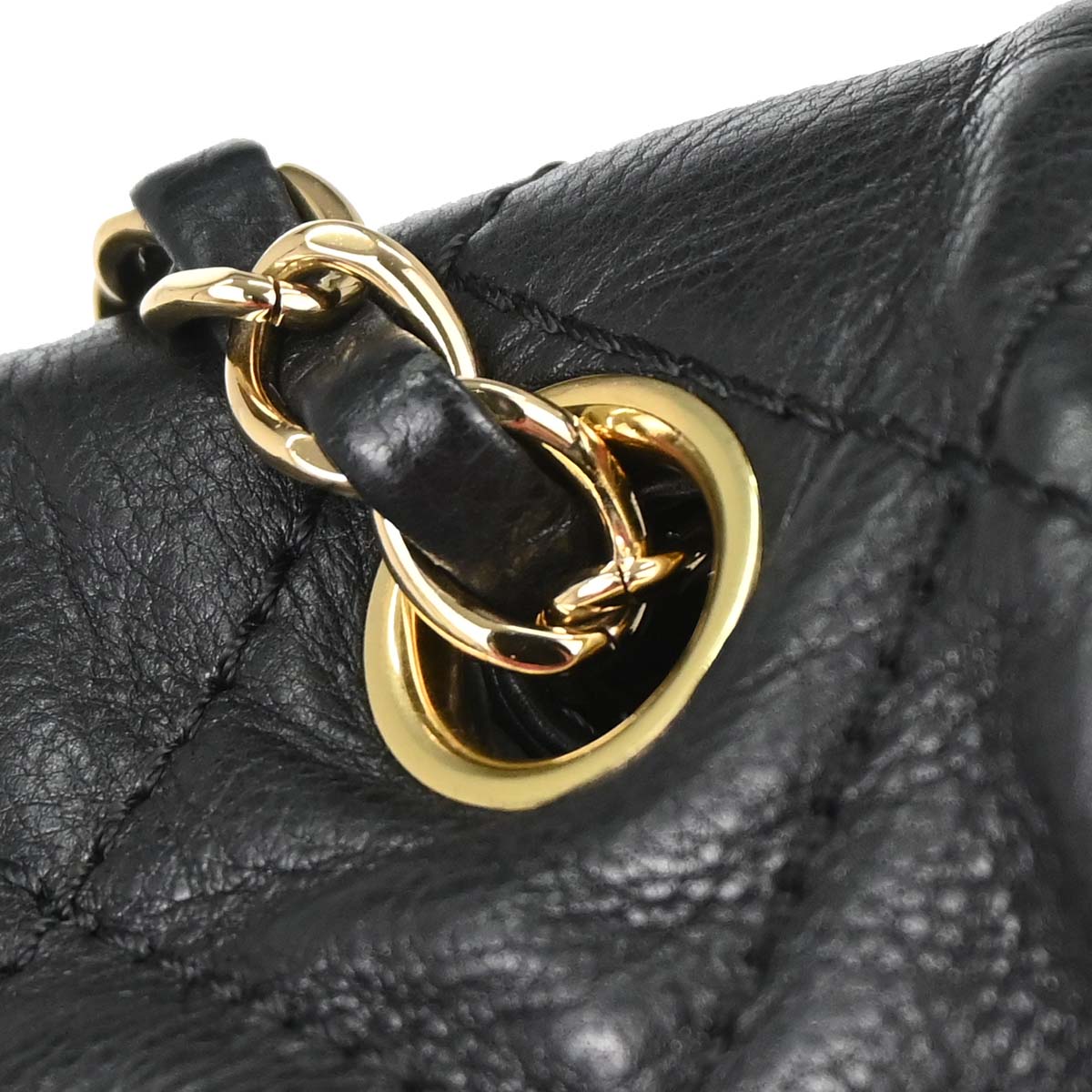 Chanel Black Calfskin Chain Me Shoulder Bag