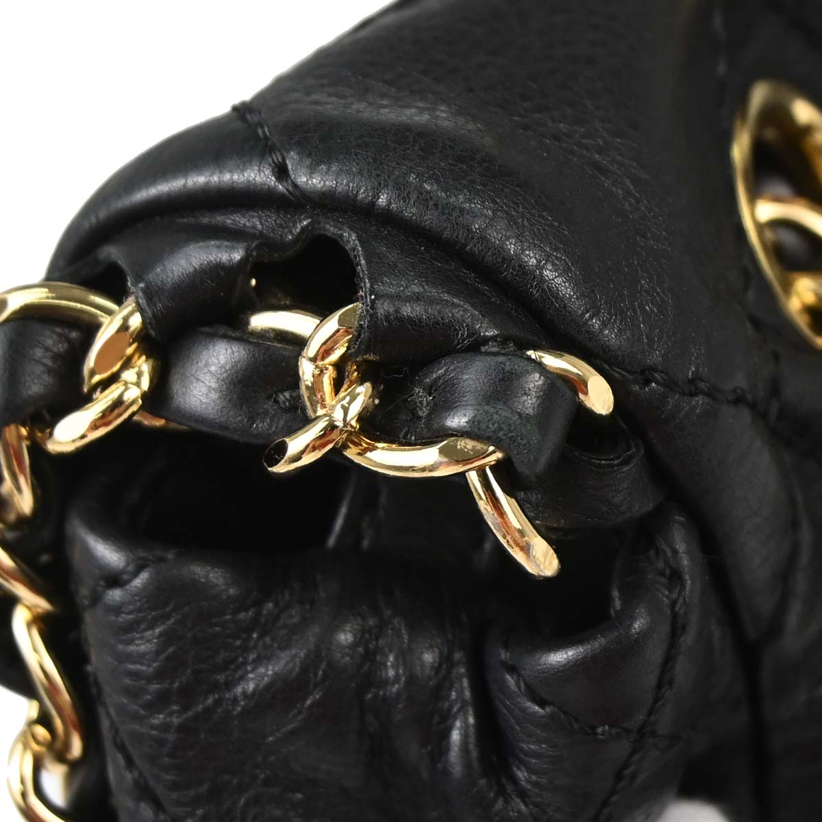Chanel Black Calfskin Chain Me Shoulder Bag