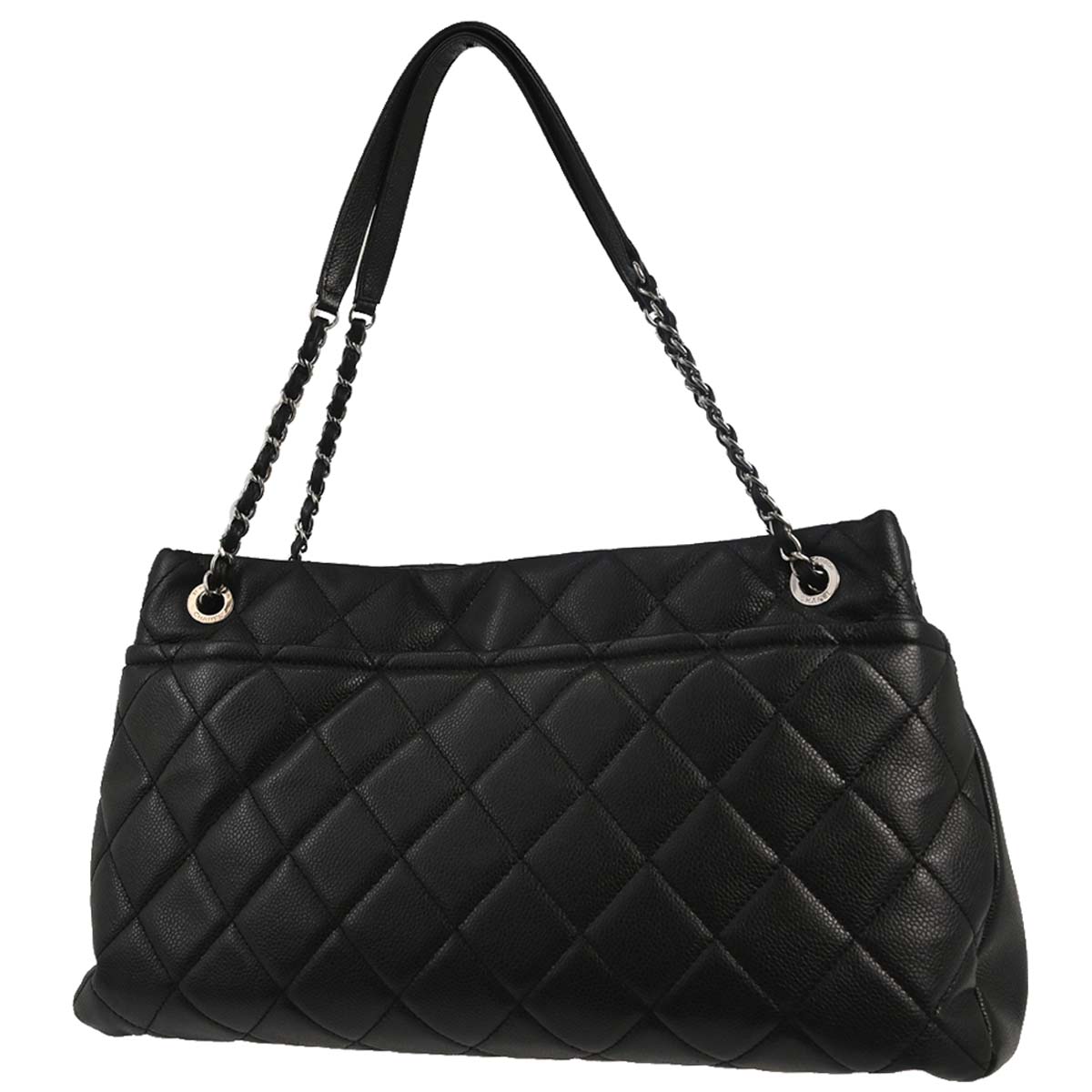 Chanel Black Caviar Skin Timeless CC Chain Tote Bag