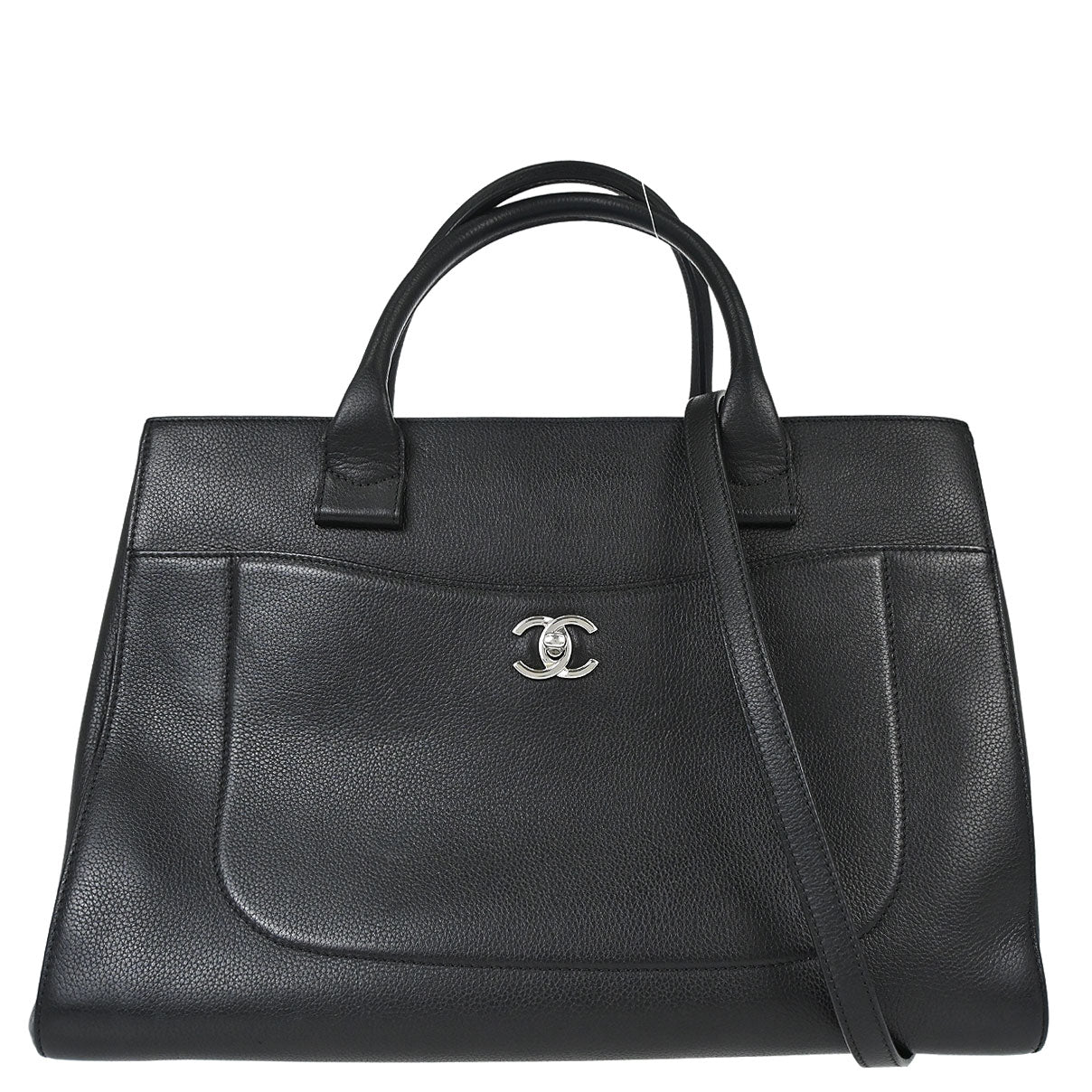 Chanel Black Calfskin Neo Executive Cerf 2way Shoulder Tote Bag